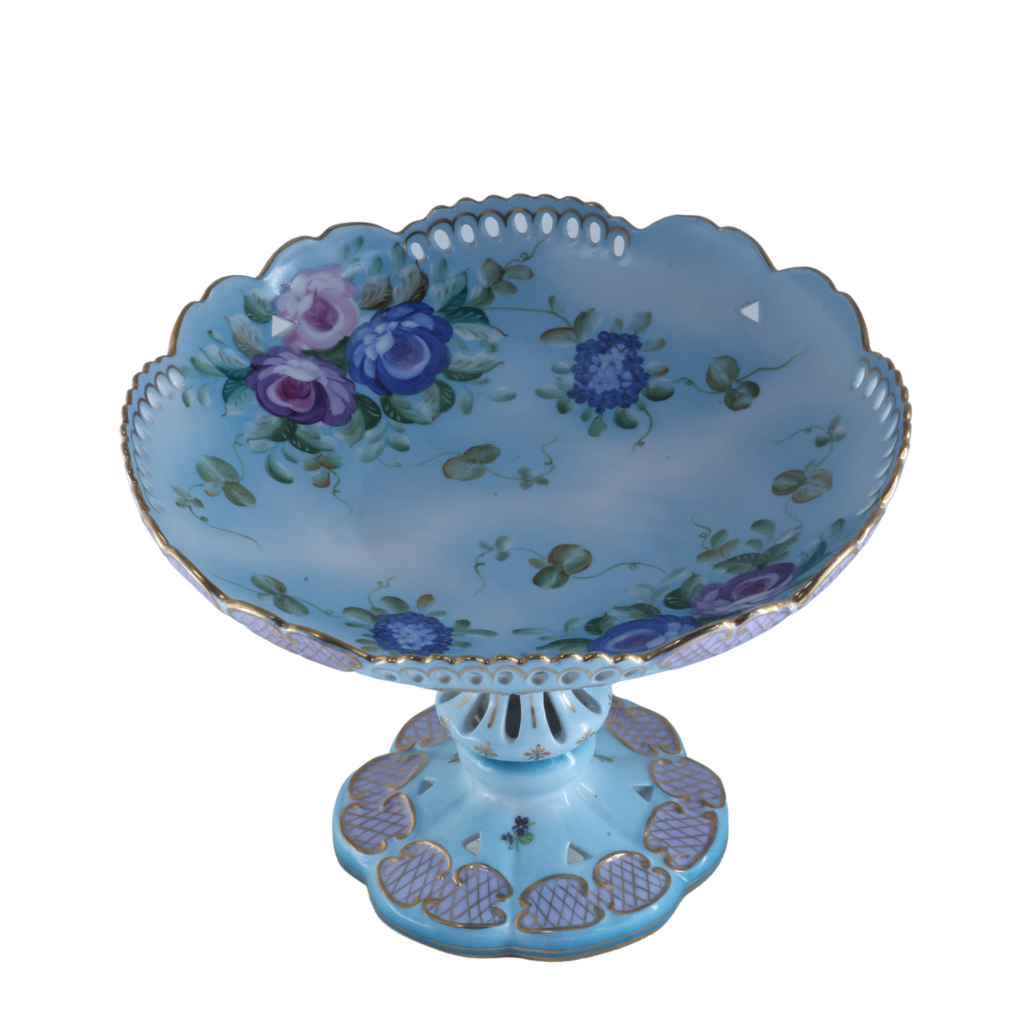 Elevated Floral Serving Bowl