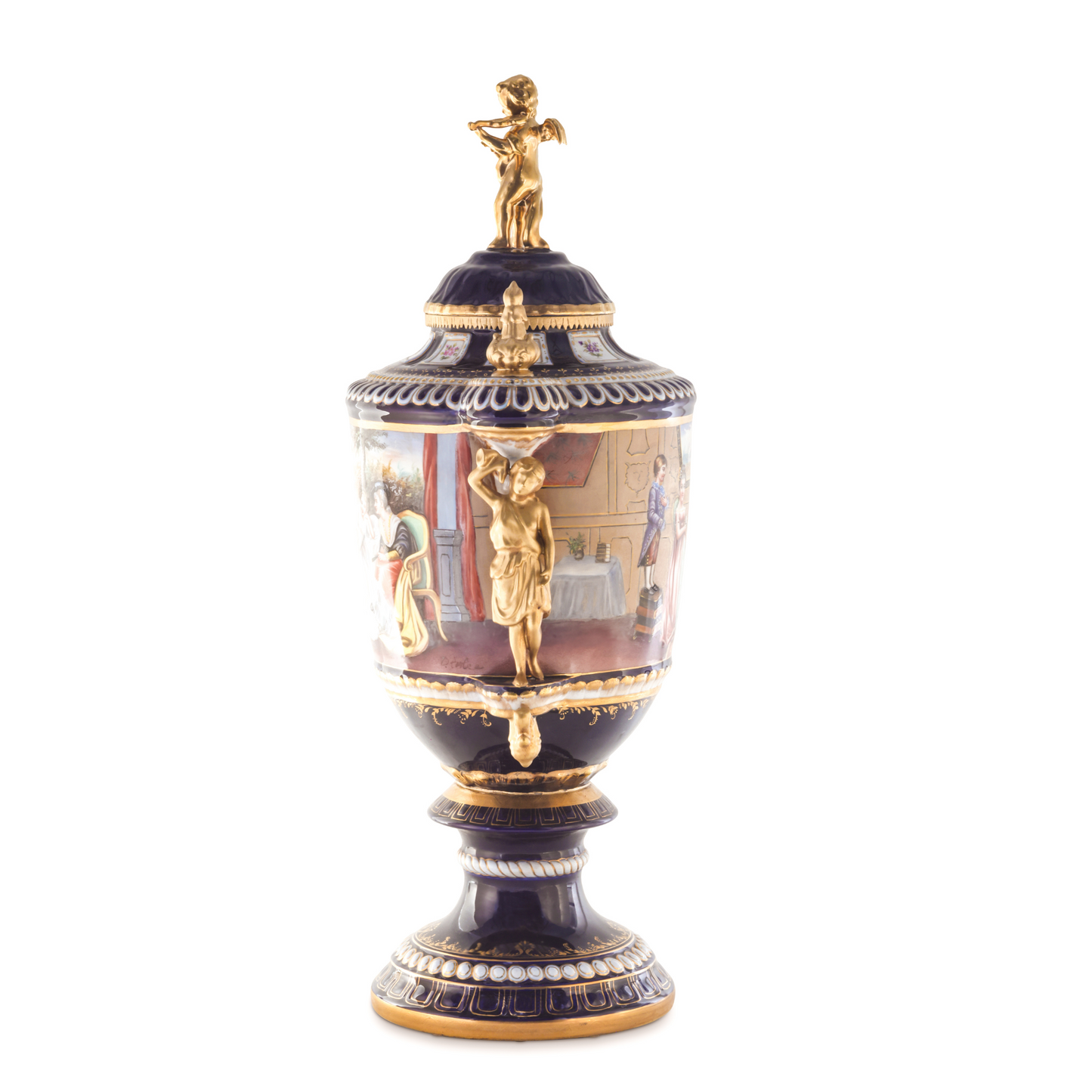 Porcelain Lady Handle Urn