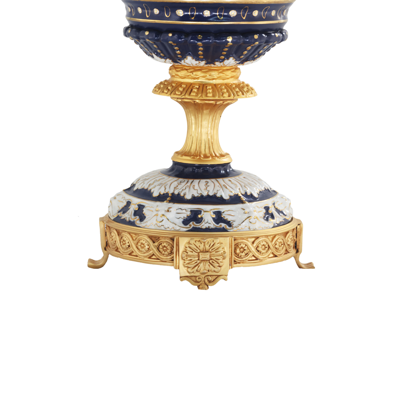 Bronze Handle Rococo Porcelain Vase