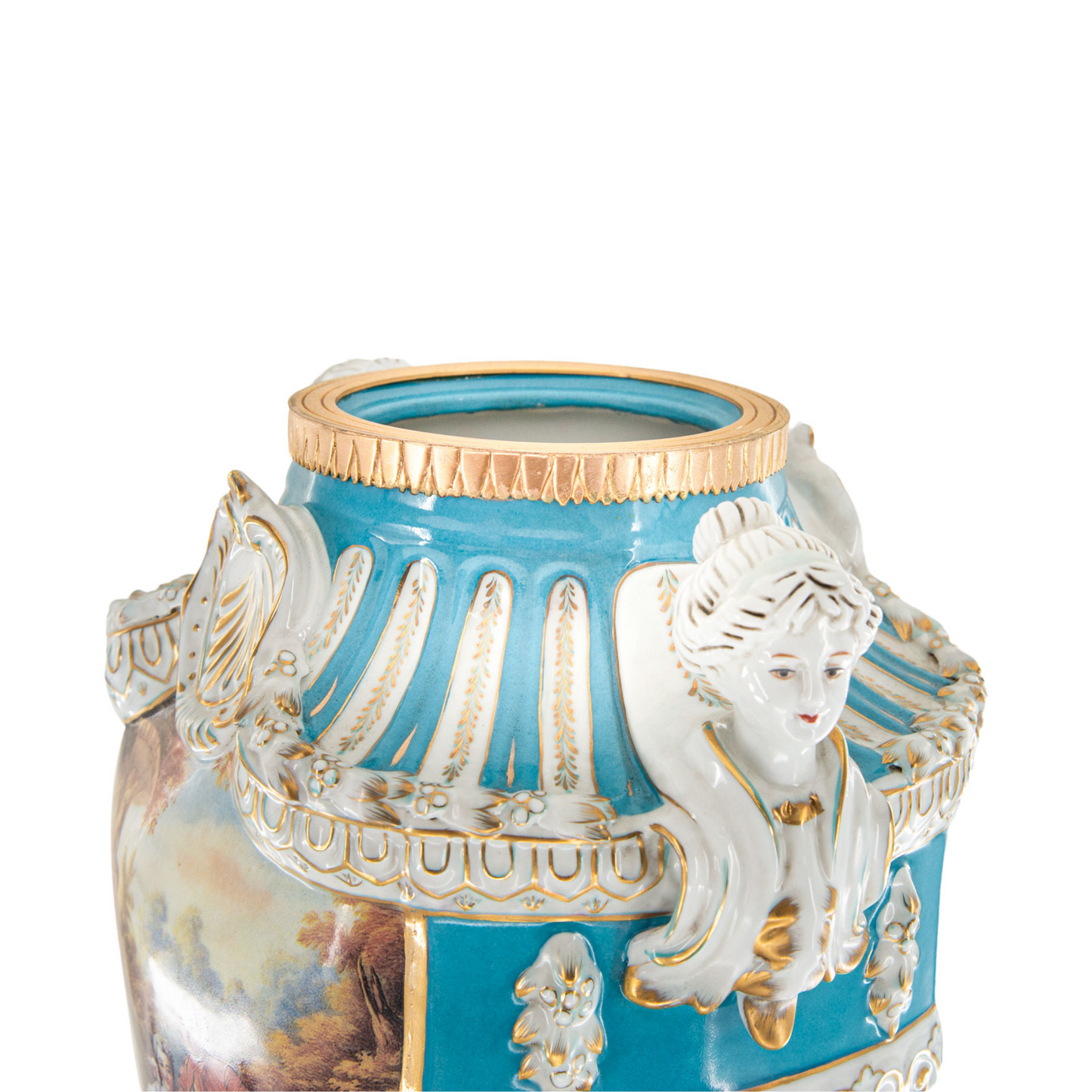Precioso Jarrón de Porcelana Pintado a Mano