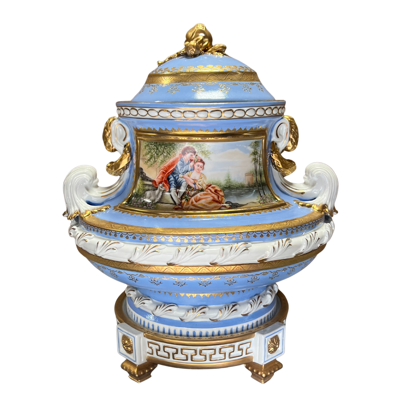 Hermosa Jarra de Porcelana Pintada a Mano