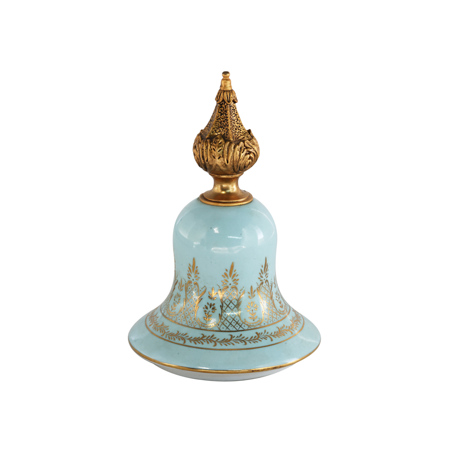 Porcelain And Bronze Lady Handle Hand-painted Louis XV Style Vase