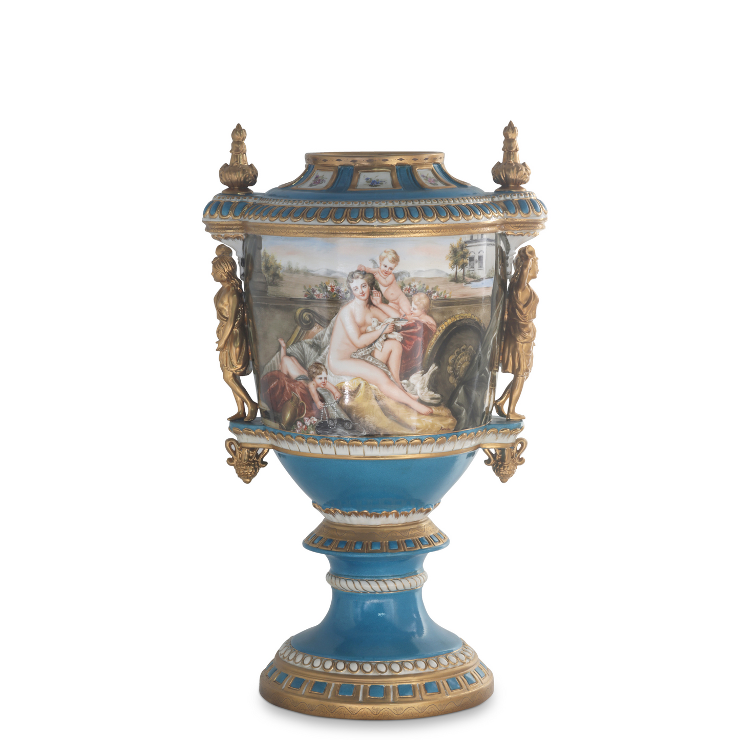 Porcelain Lady Handle Urn