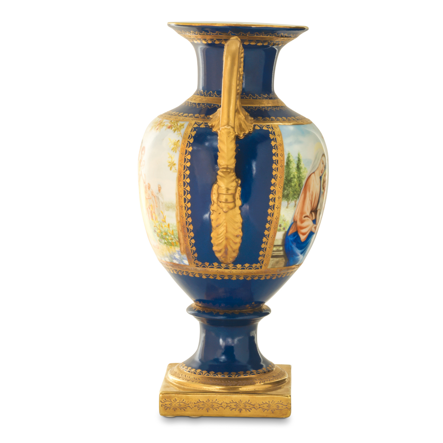 Bronze Handle Porcelain Vase