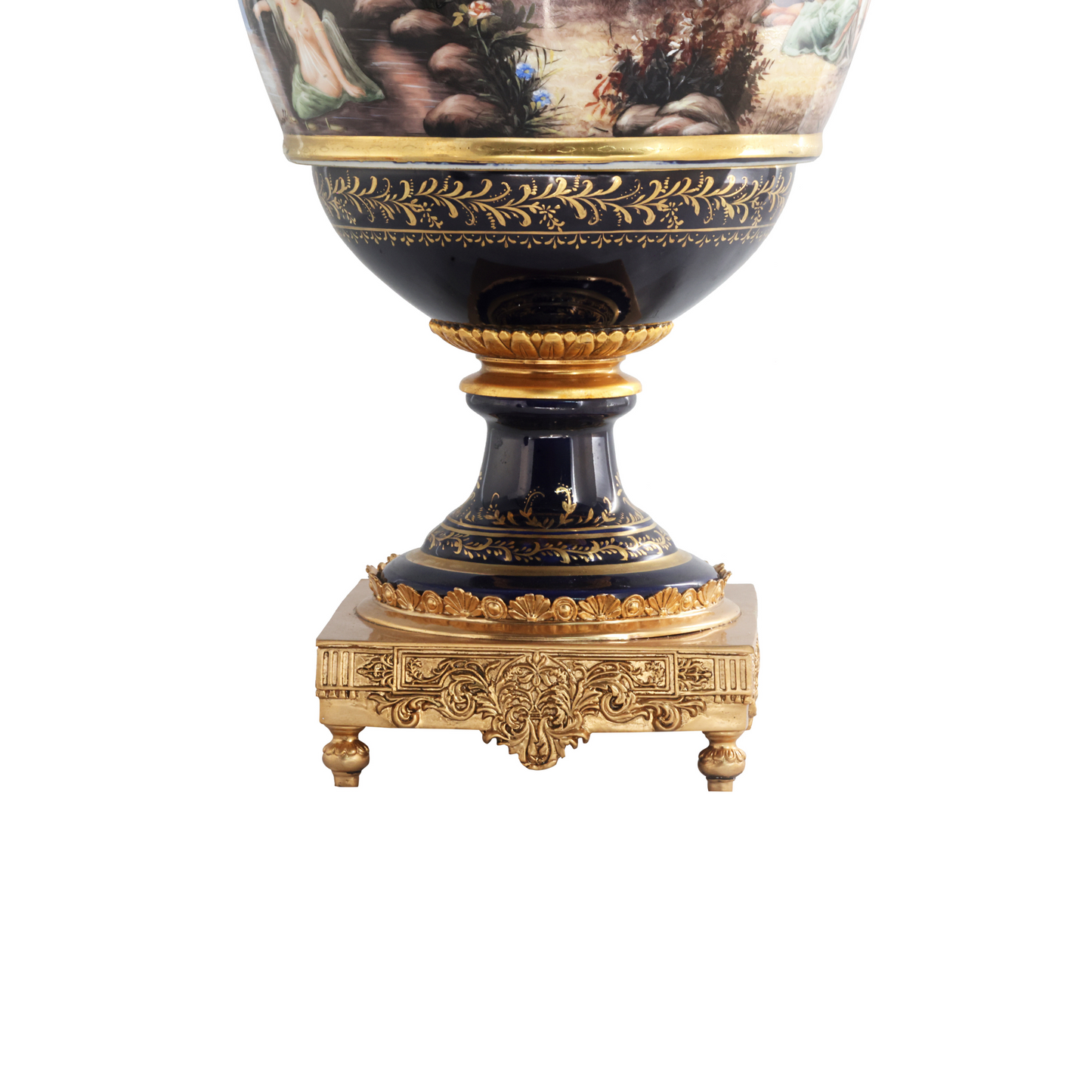 Bronze Handle Porcelain Jar