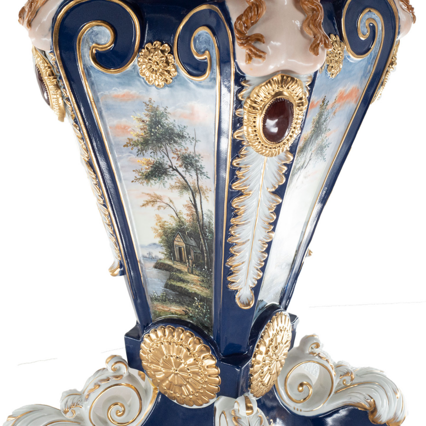 Four Muses Hand-painted Side Table