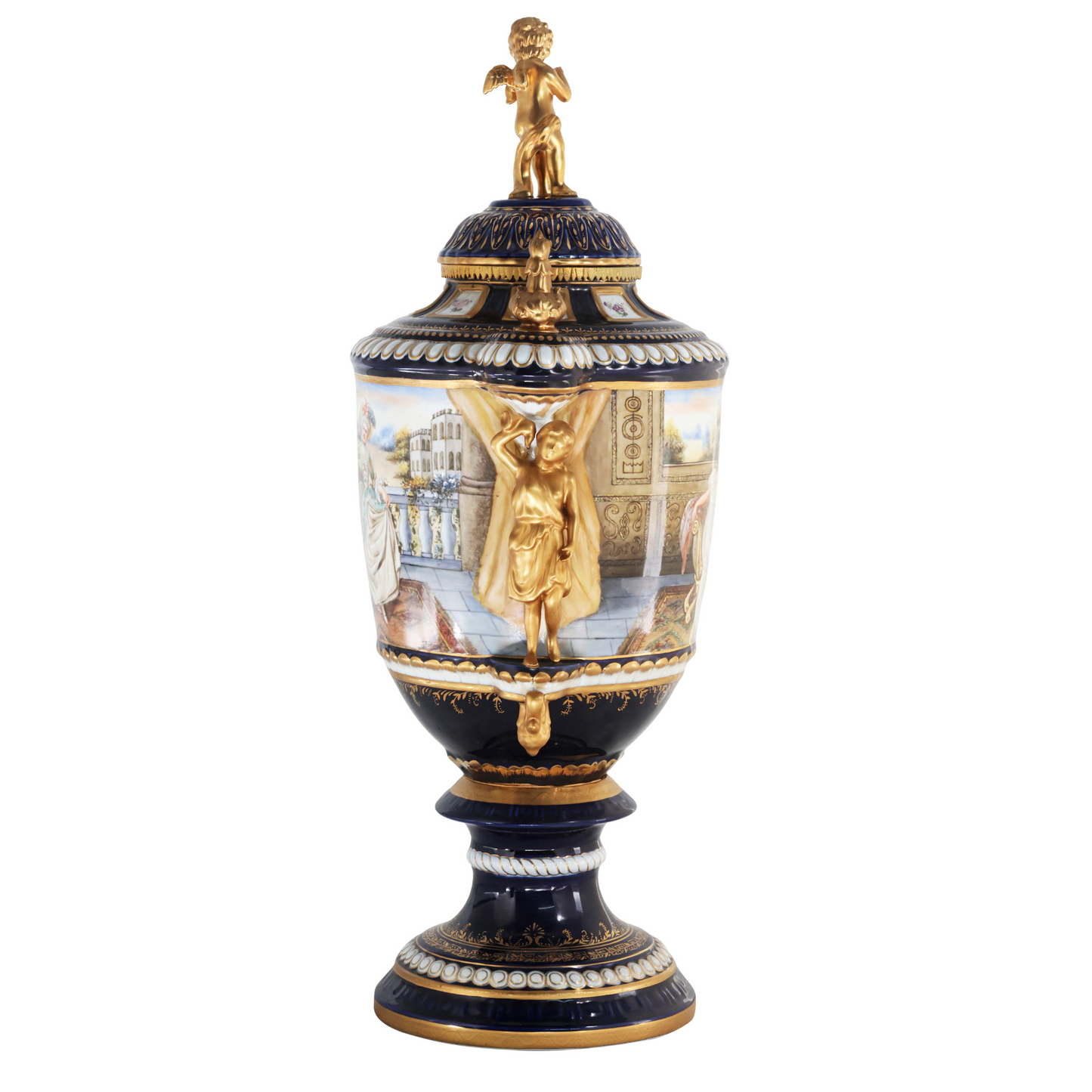 Porcelain Lady Handle Urn