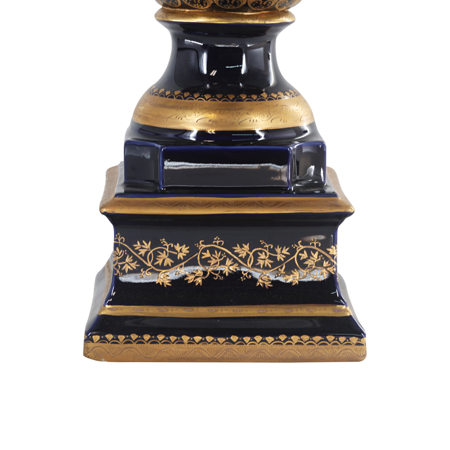 Gorgeous Hand-painted Porcelain And Bronze Vase