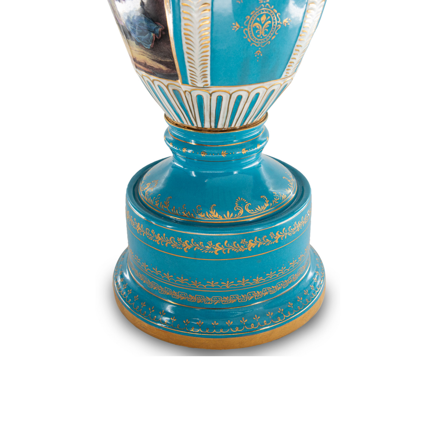 Precioso Jarrón de Porcelana Pintado a Mano