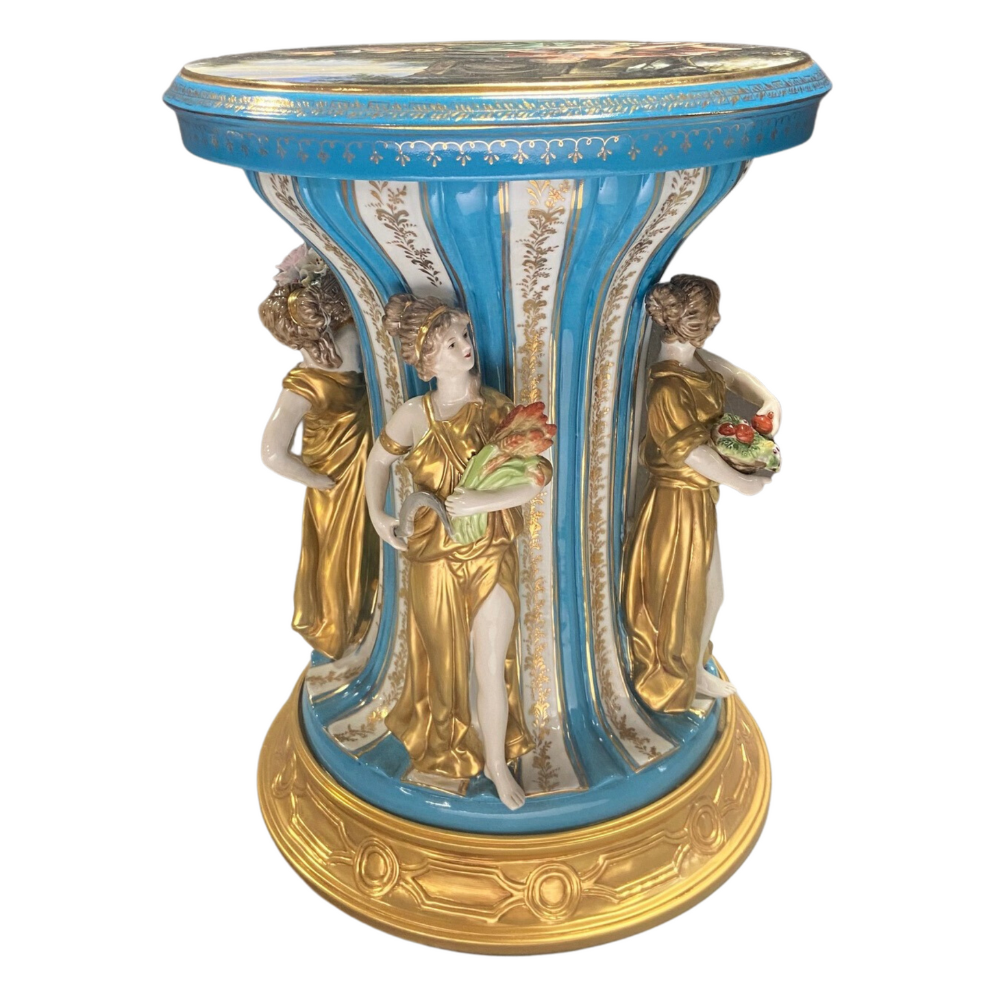 Three Muses Hand-painted Porcelain Chair