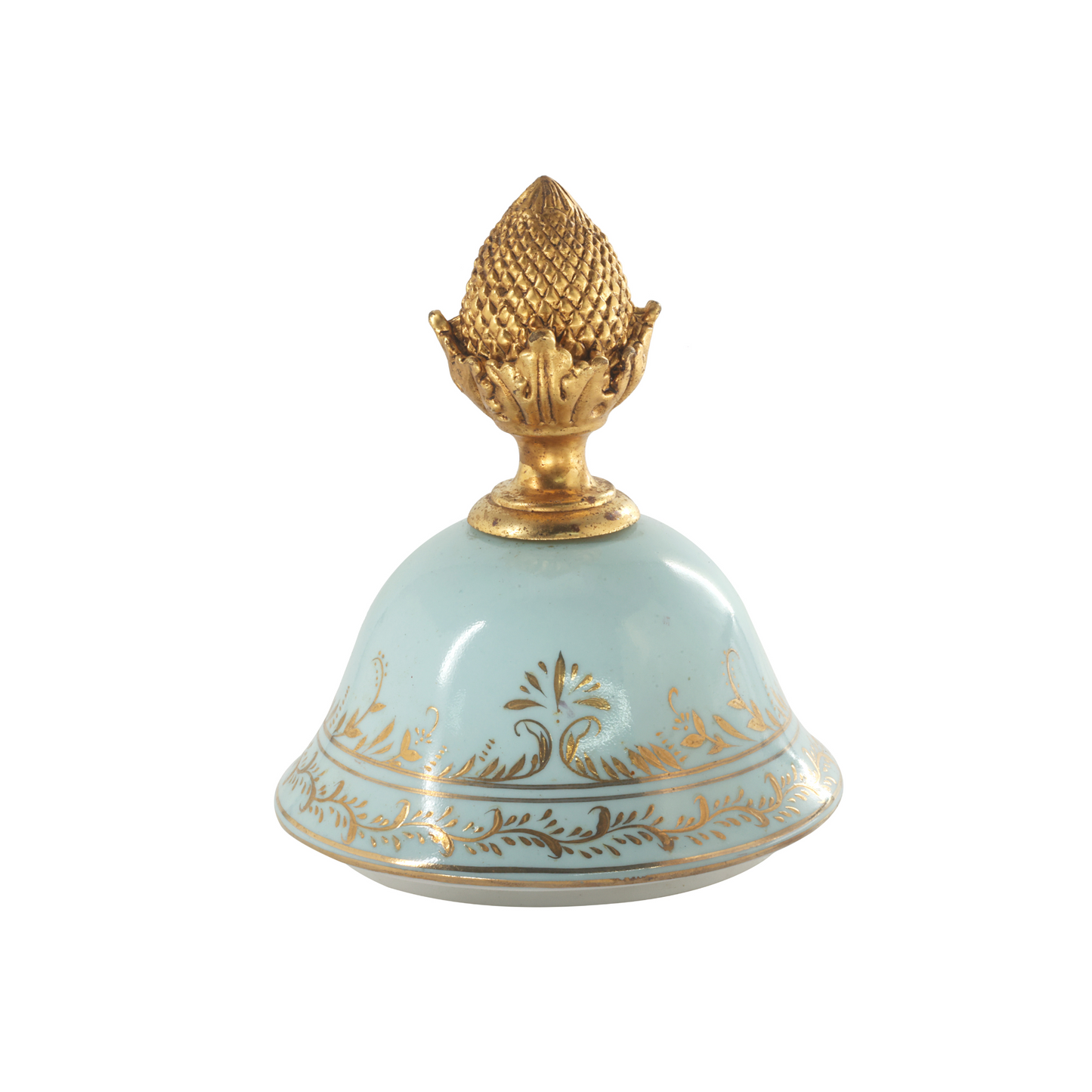 Hand-Painted Bronze Handle French Style Porcelain Vase
