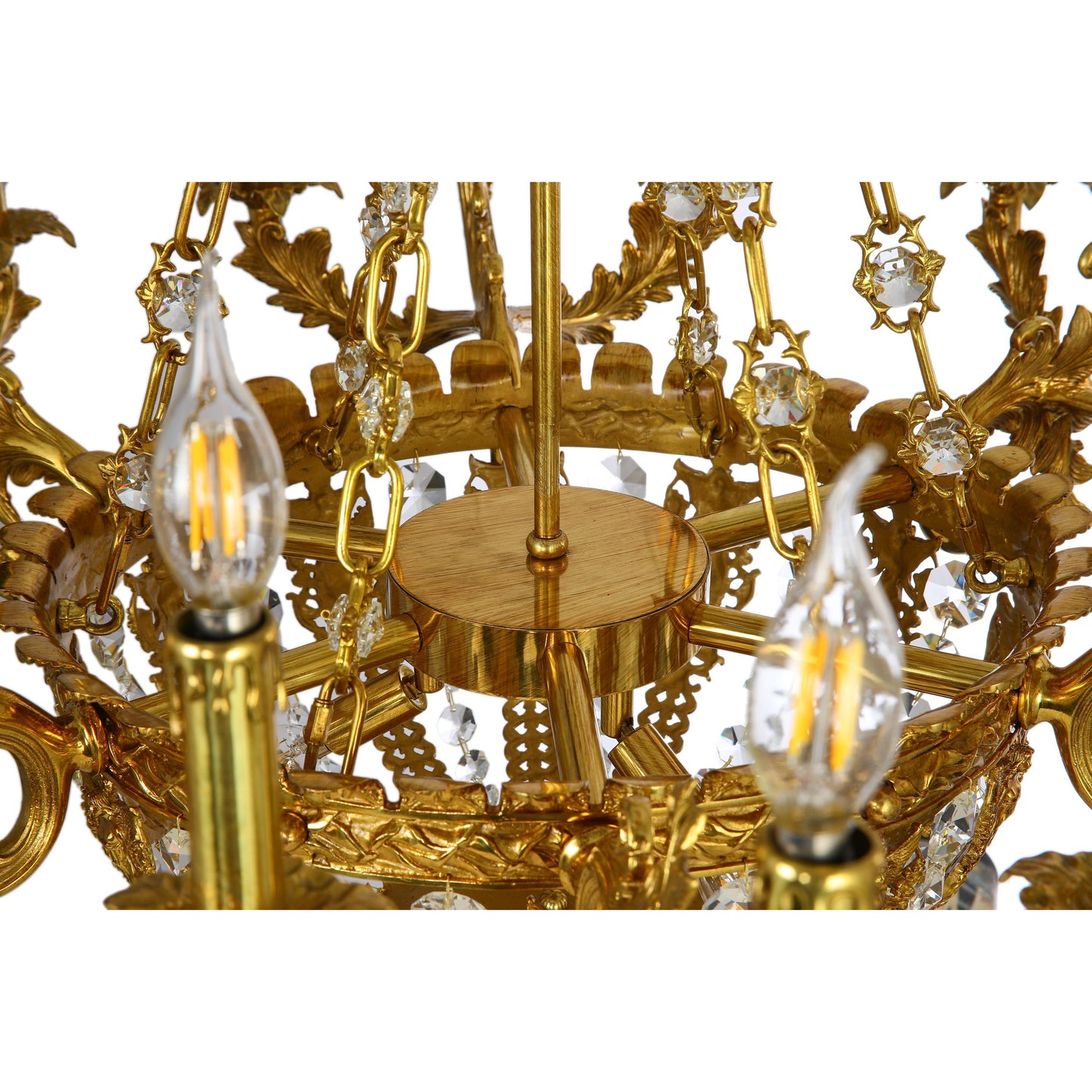 Rococo Style Brass Chandelier