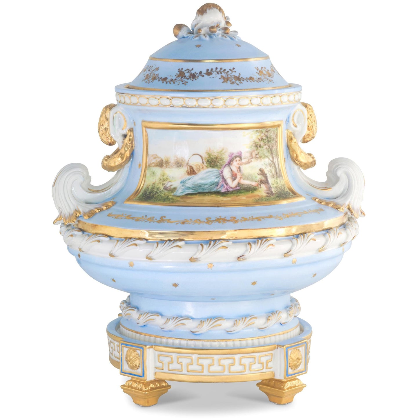 Hermosa Jarra de Porcelana Pintada a Mano