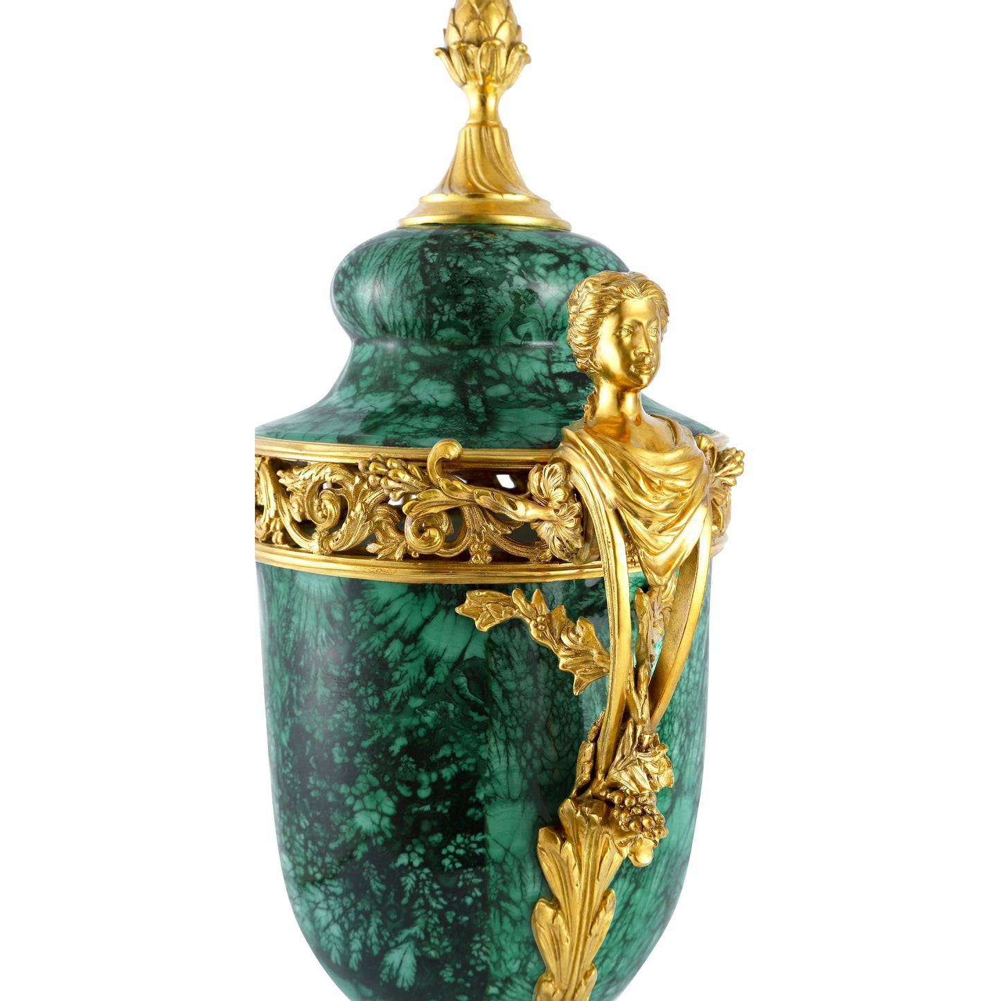 DECOELEVEN ™ Bronze and Porcelain Jar in Classic Green