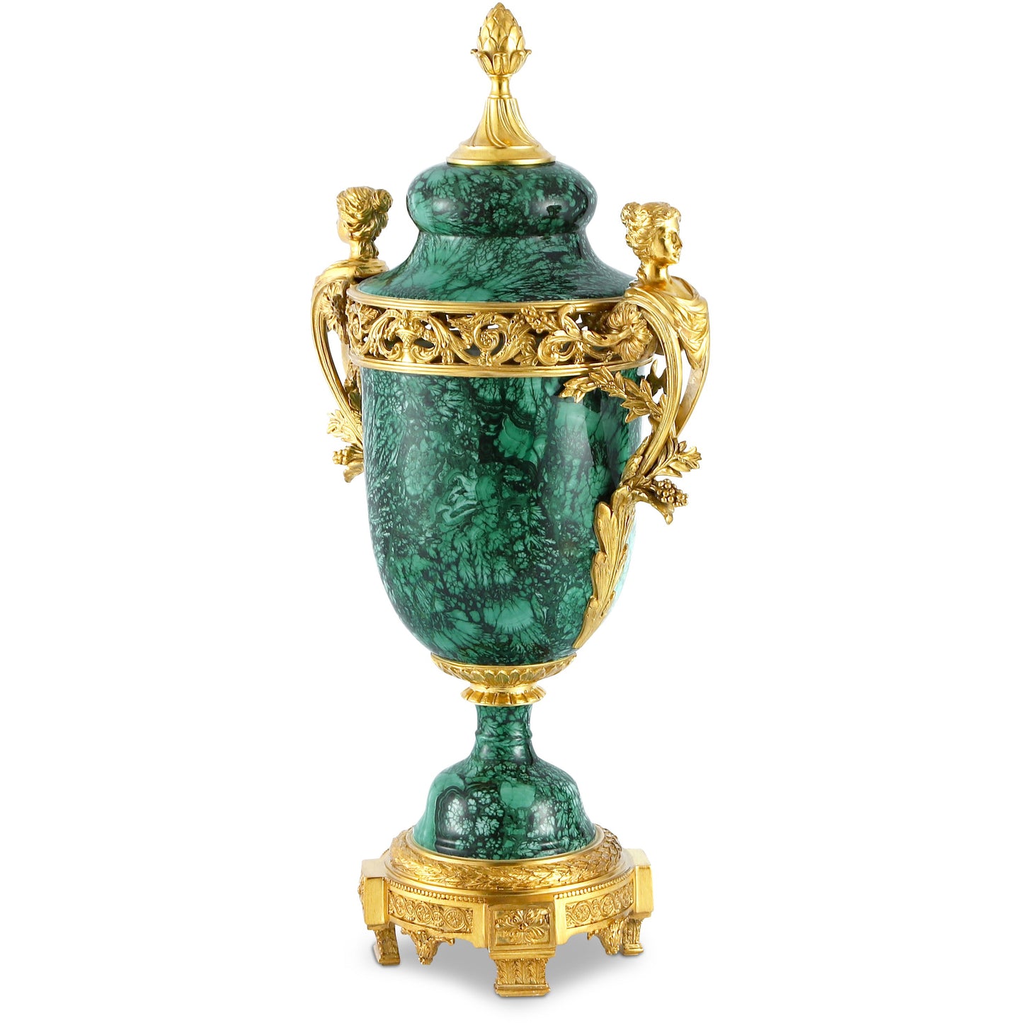 DECOELEVEN ™ Bronze and Porcelain Jar in Classic Green