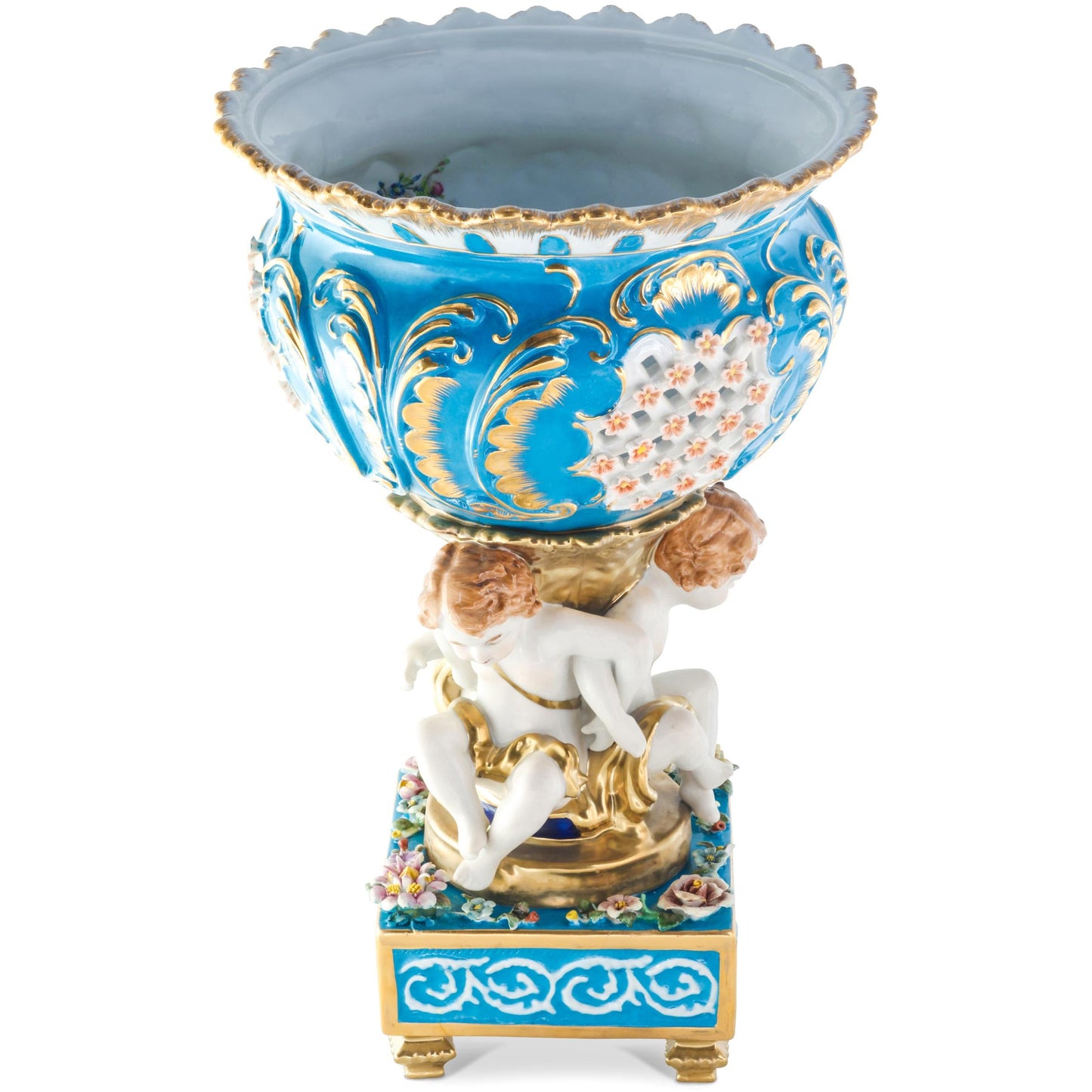 Blue Cherub Fruit Bowl