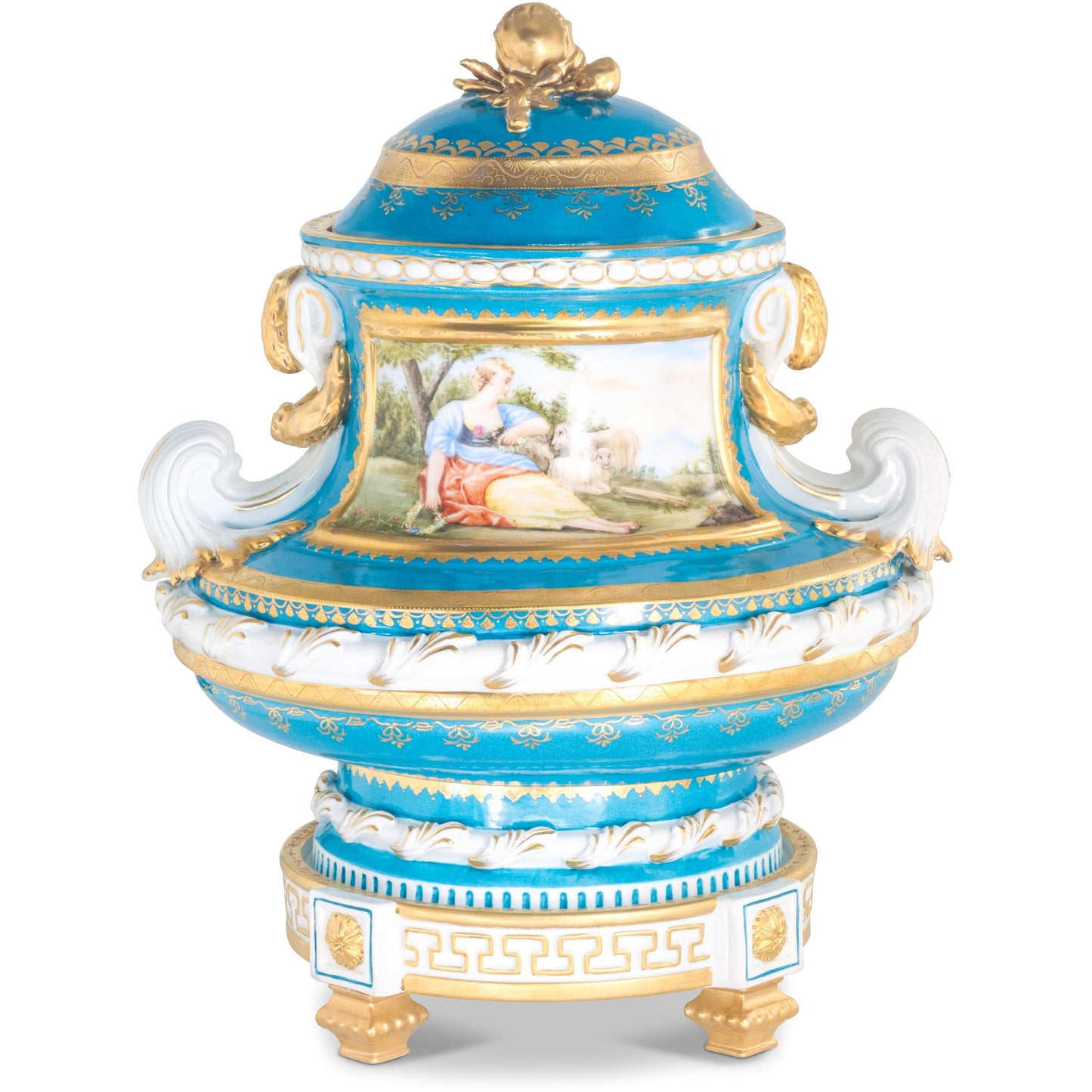 Hermosa Jarra de Porcelana Pintada a Mano