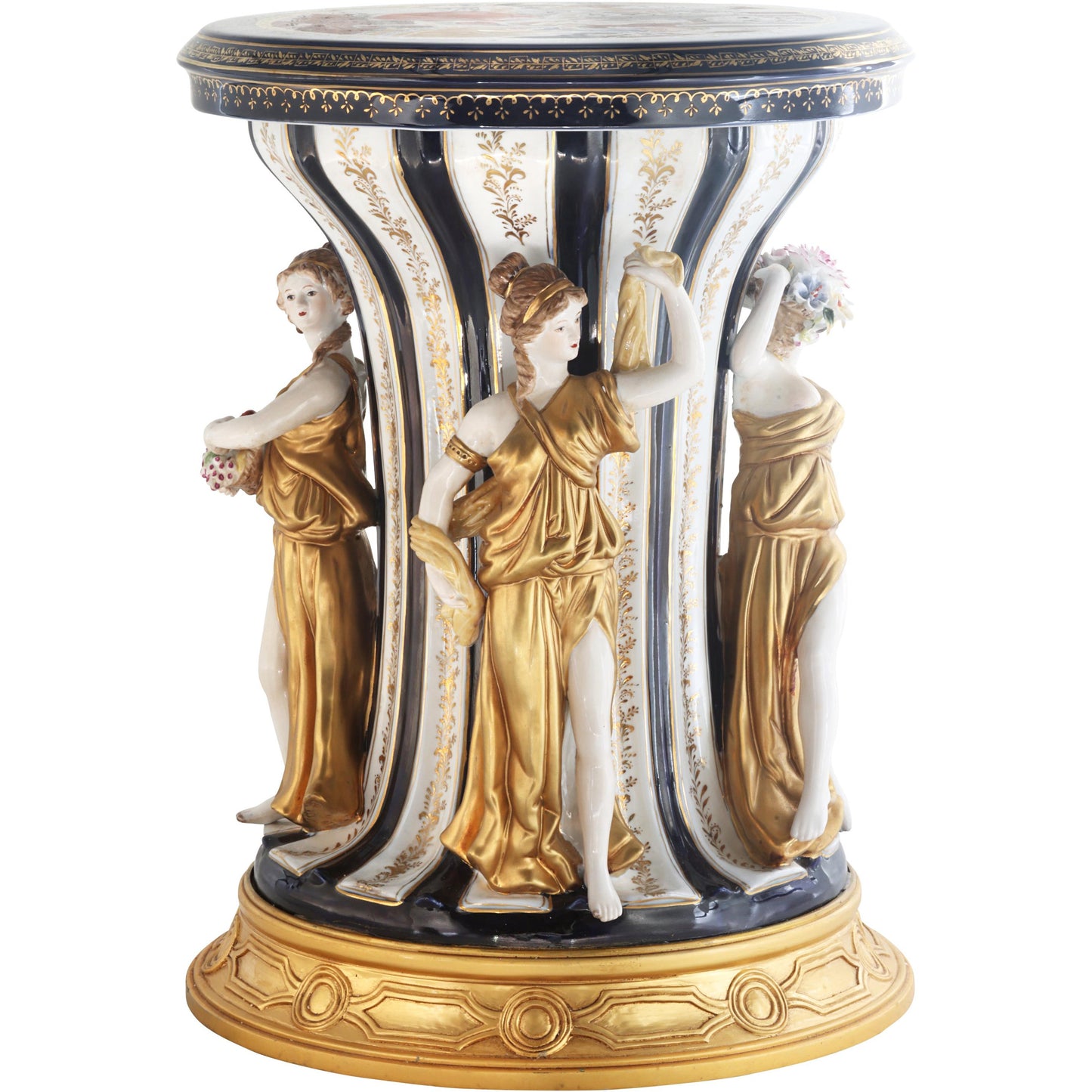 Three Muses Hand-painted Porcelain Chair