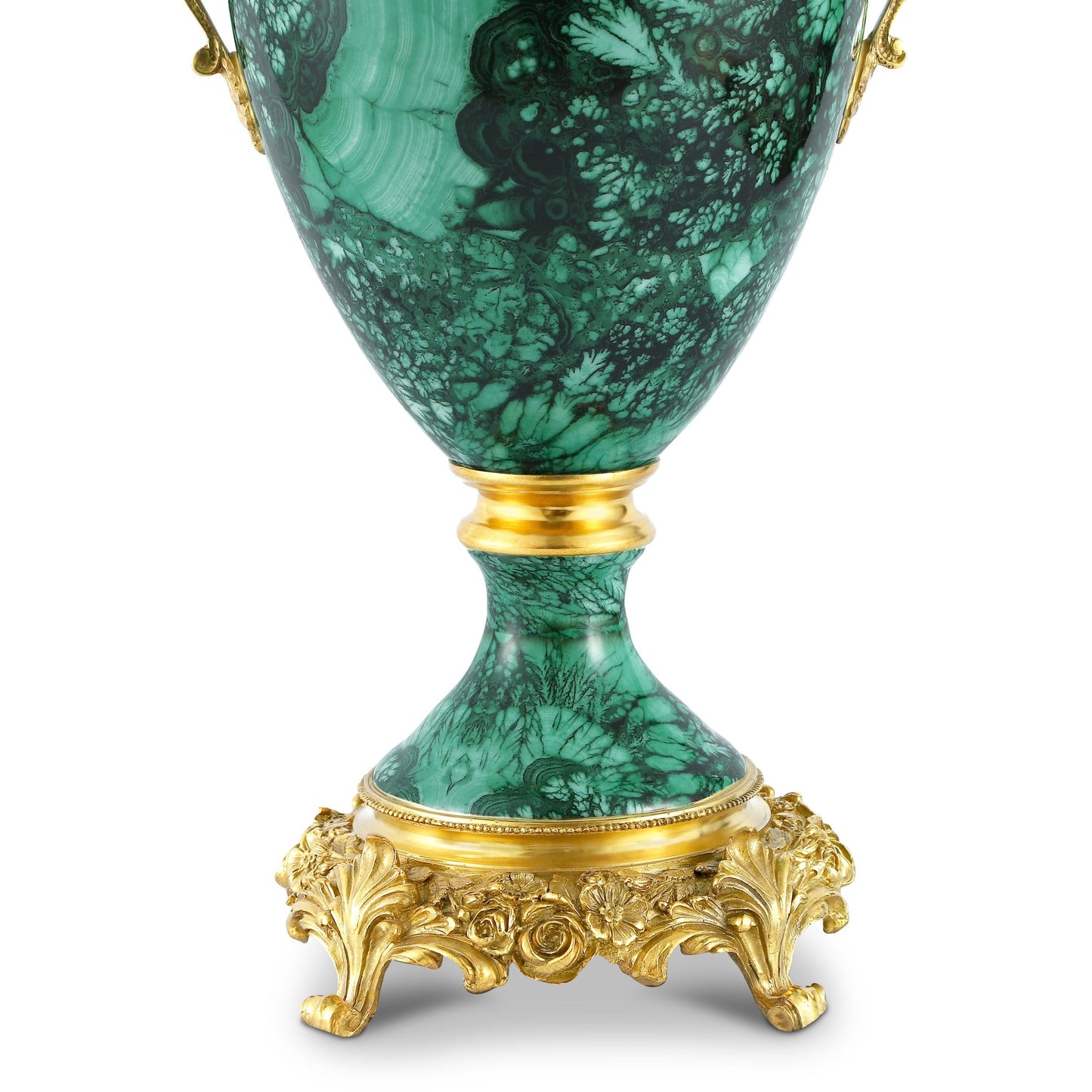 DECOELEVEN ™ Evergreen Louis XV Style Cherub Jar in Classic Green