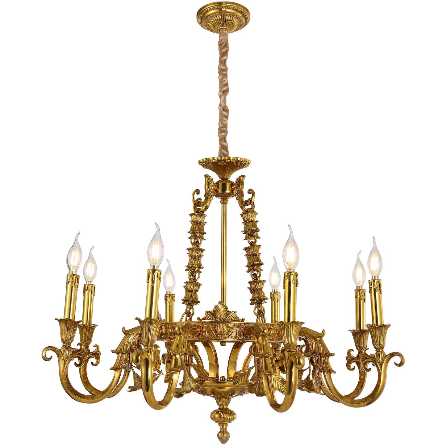 Floral Brass Chandelier