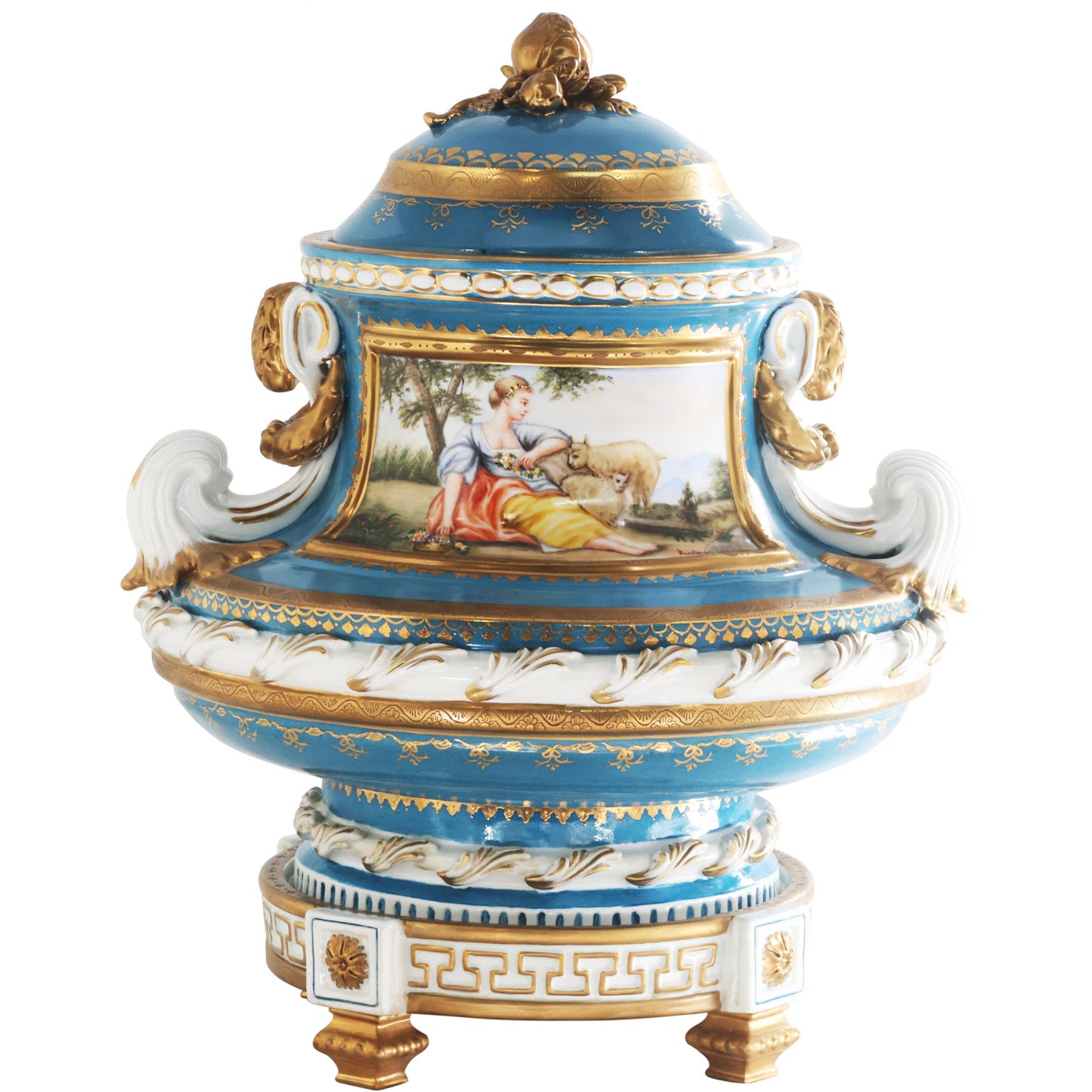 Hermosa Jarra de Porcelana Pintada a Mano
