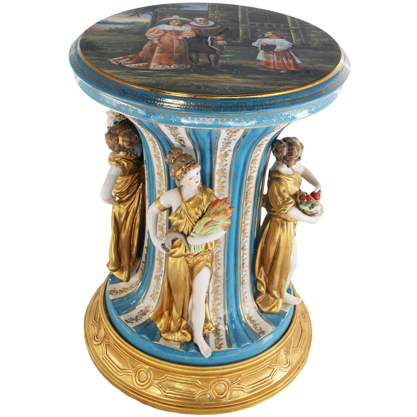 Three Muses Hand-painted Porcelain Chair