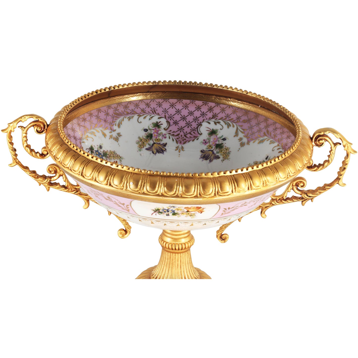 Pink Floral Serving Bowl