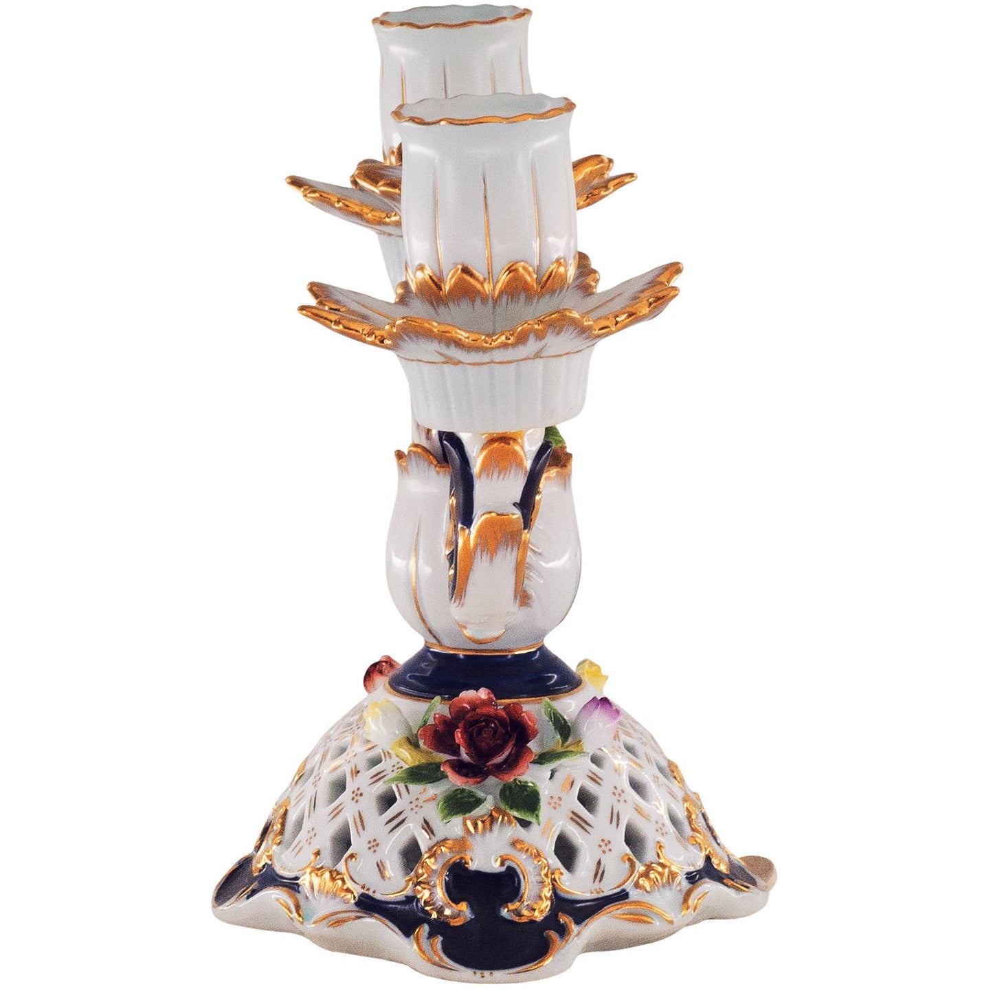 Hand-painted Porcelain Candle Holder