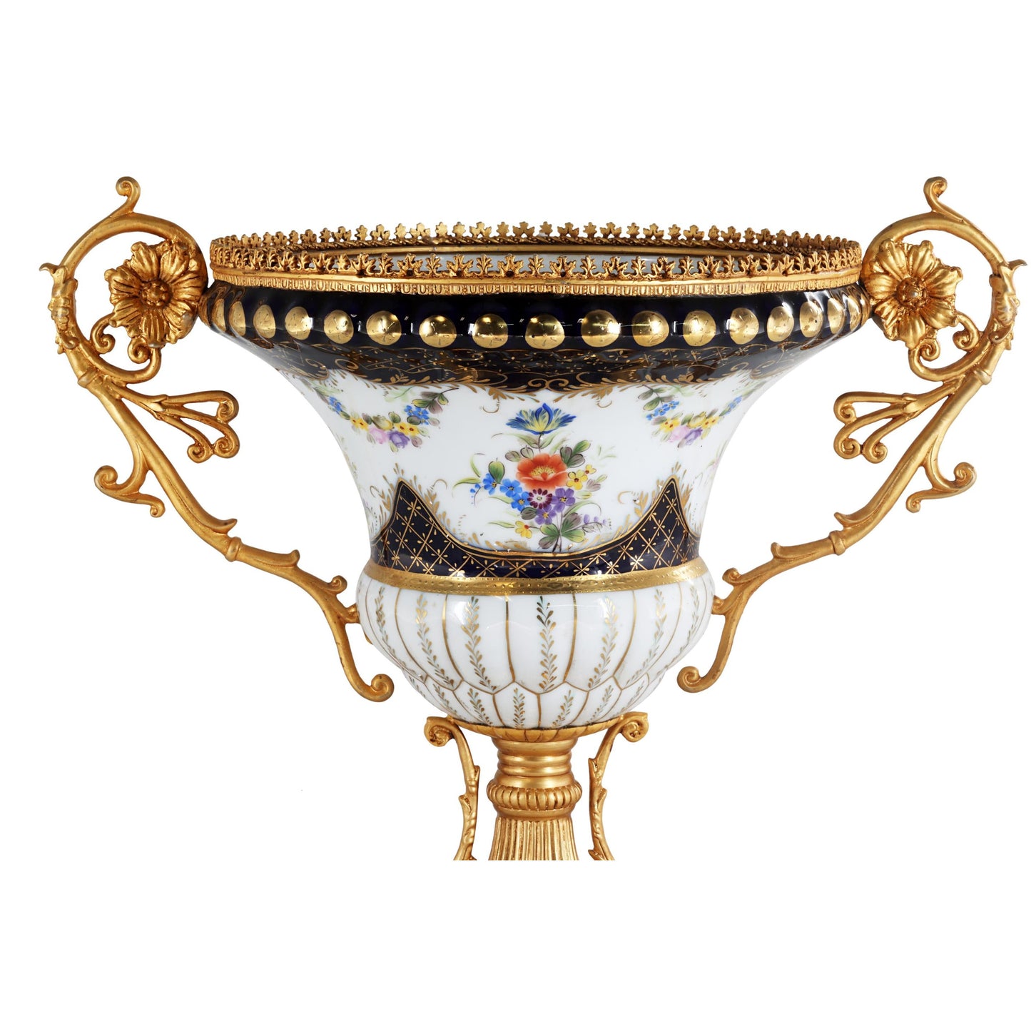 Vine Handle Porcelain Serving Bowl