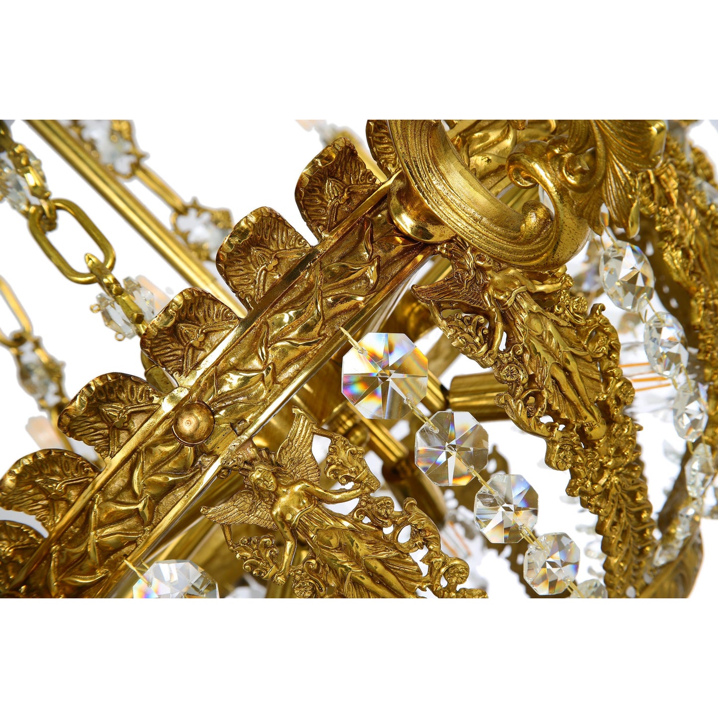 Rococo Style Brass Chandelier