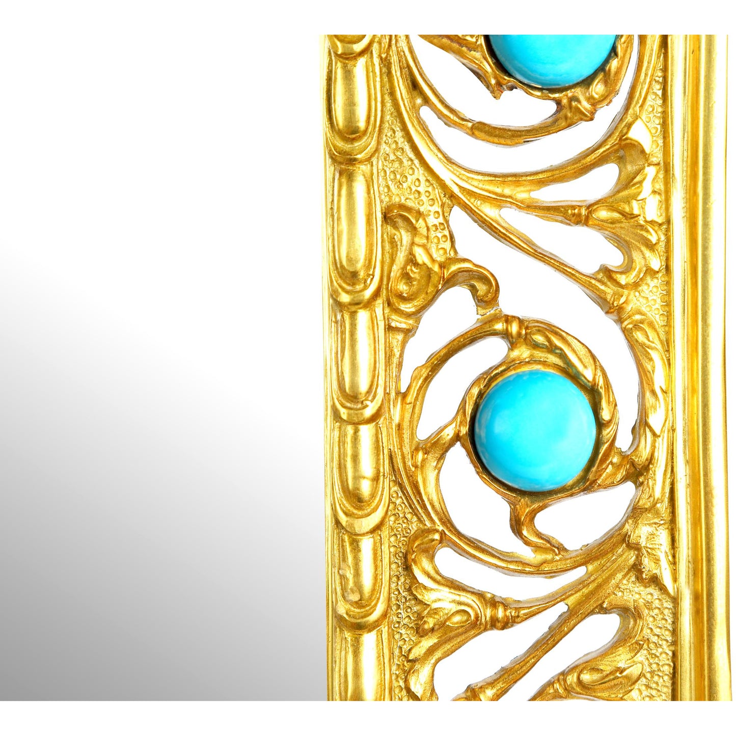 DECOELEVEN ™ Louis XV Style Mirror With Bronze & Porcelain