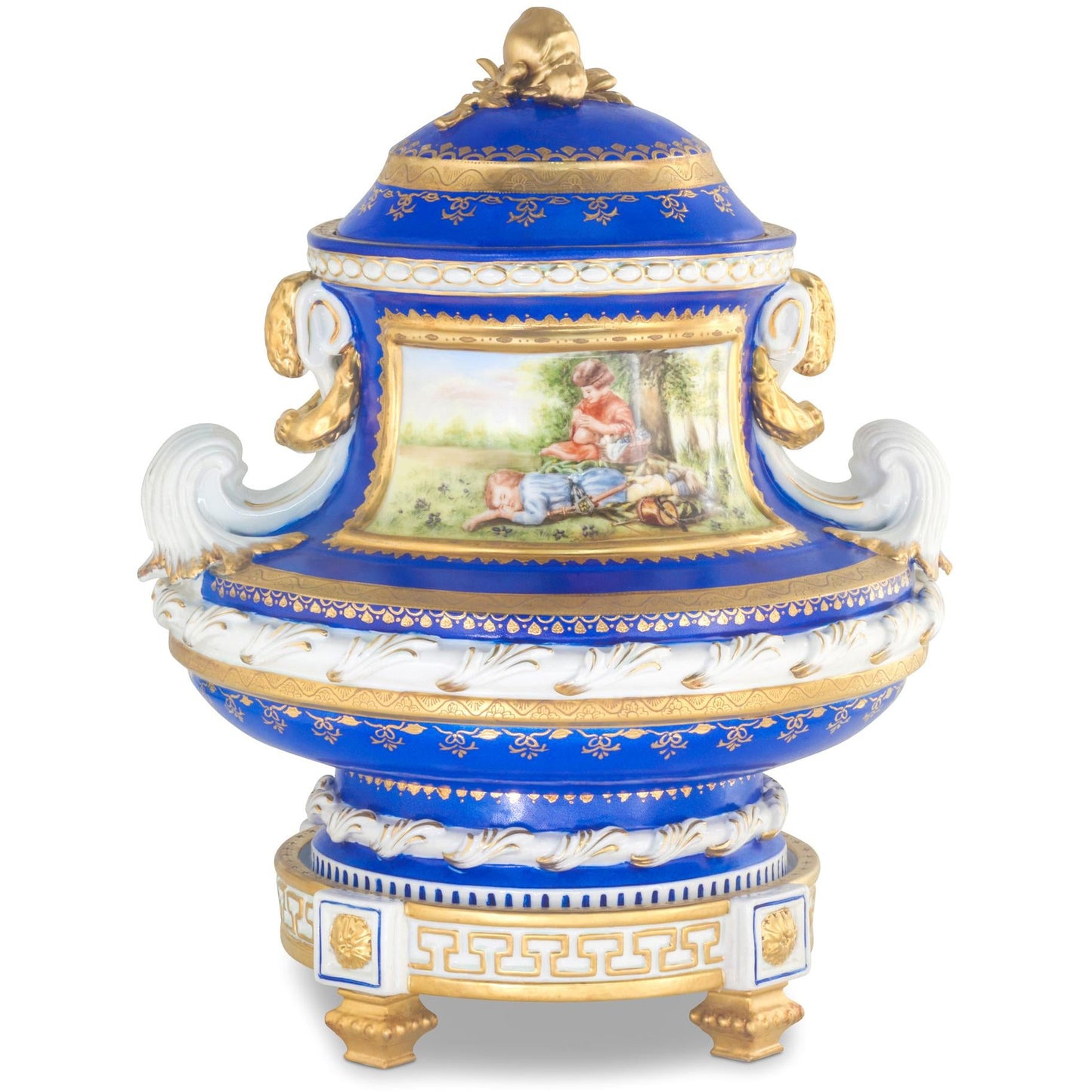 Hermosa Jarra de Porcelana Pintada a Mano