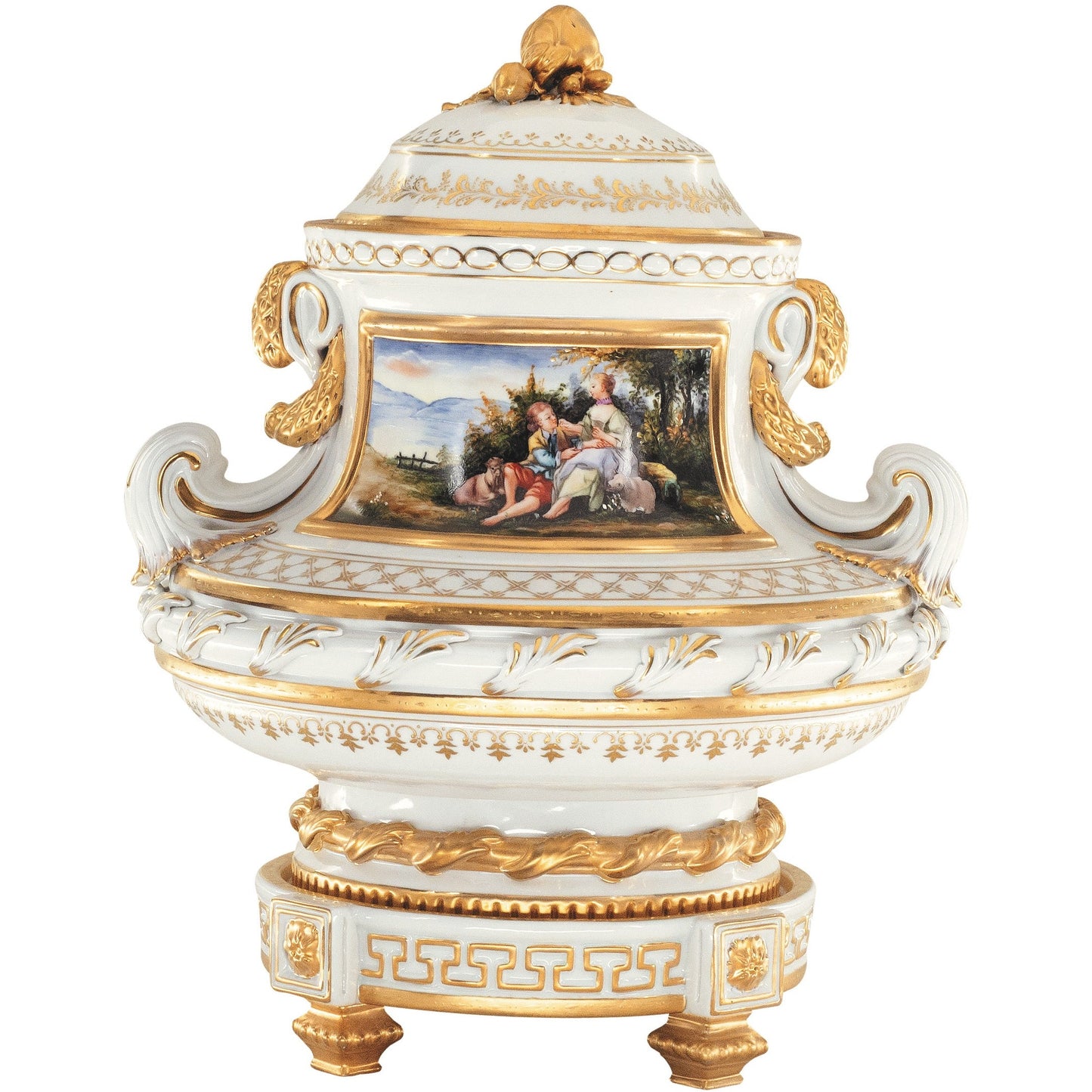 Hermosa Jarra de Porcelana Pintada a Mano