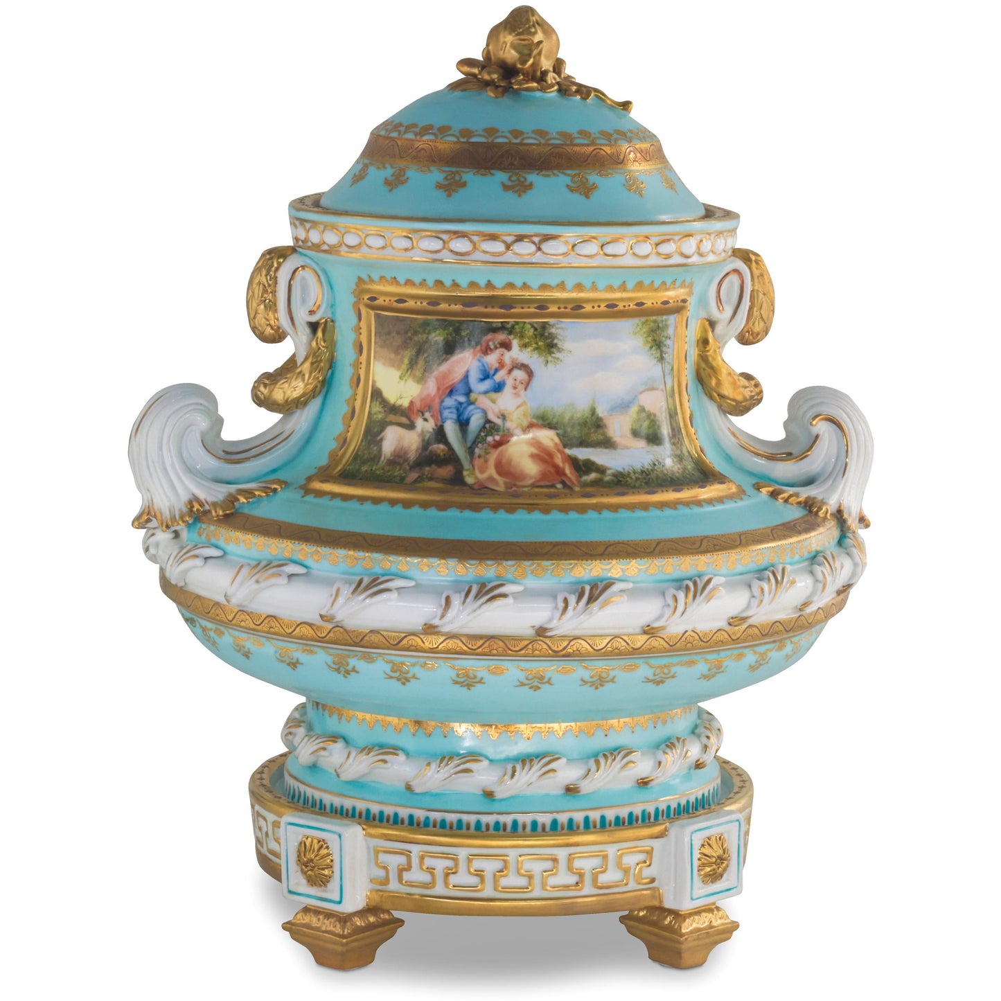 Hermosa Jarra de Porcelana Pintada a Mano