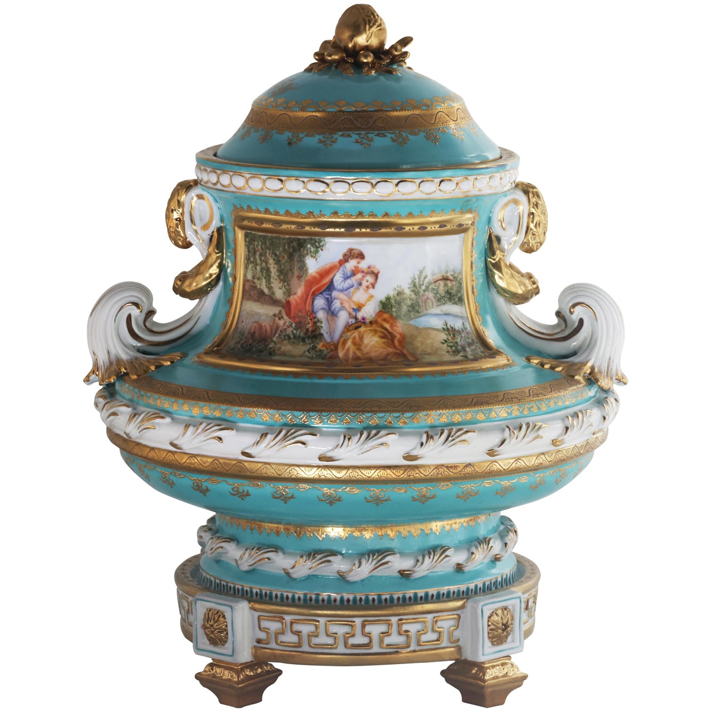 Hermosa Jarra de Porcelana Pintada a Mano
