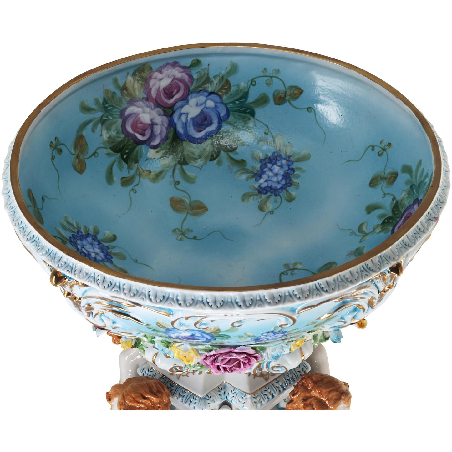 Blue Porcelain Cherub Bowl