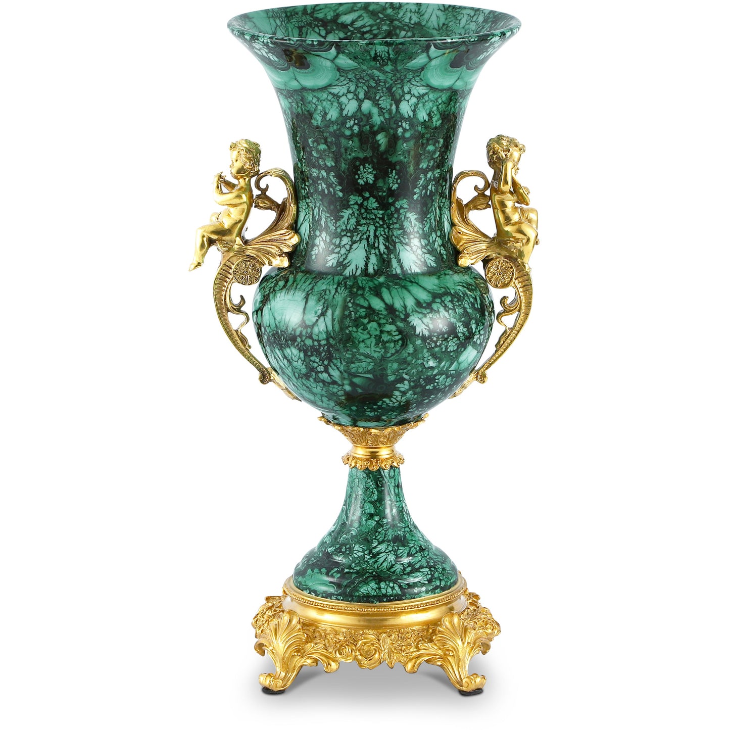 DECOELEVEN ™ Cherub Vase in Classic Green