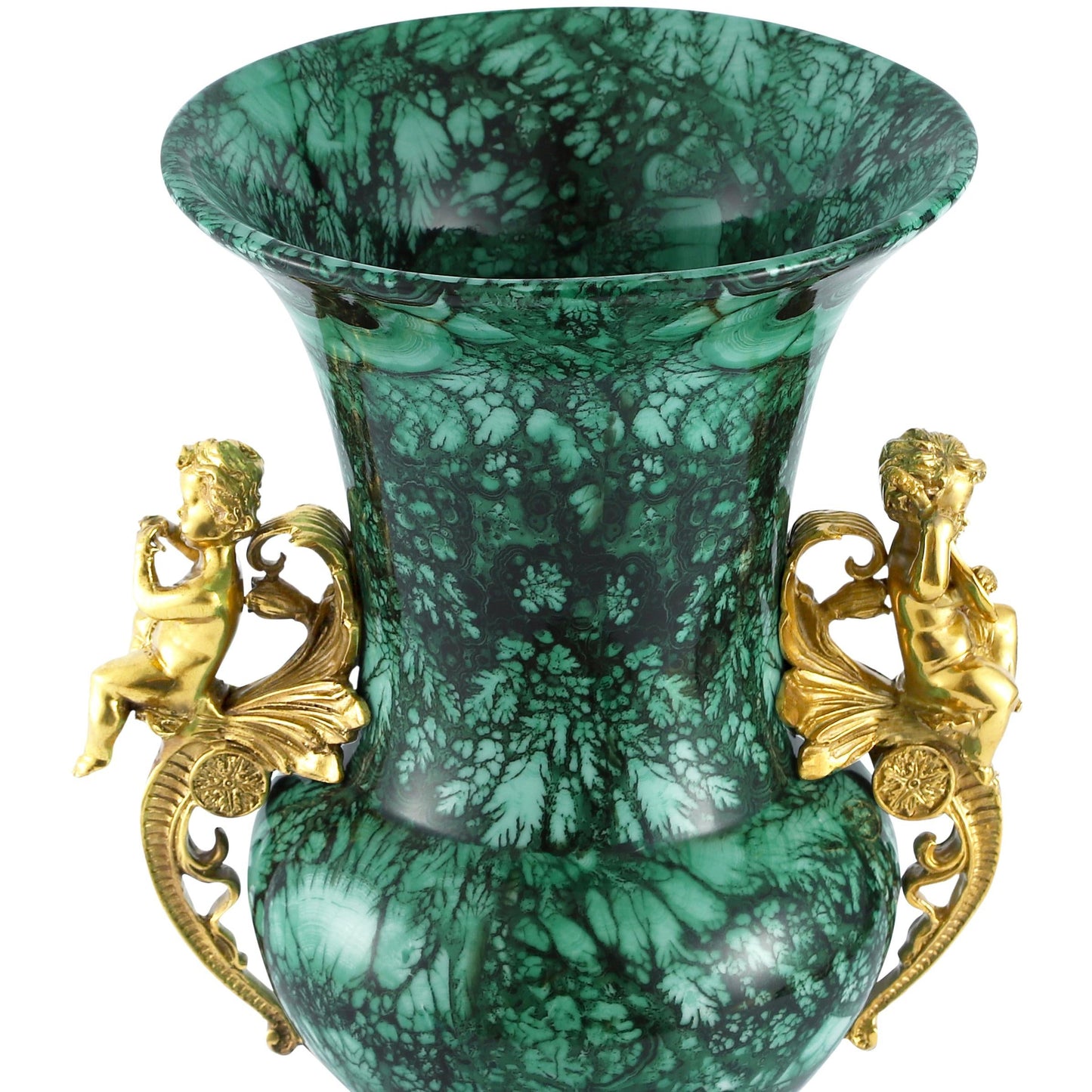 DECOELEVEN ™ Cherub Vase in Classic Green