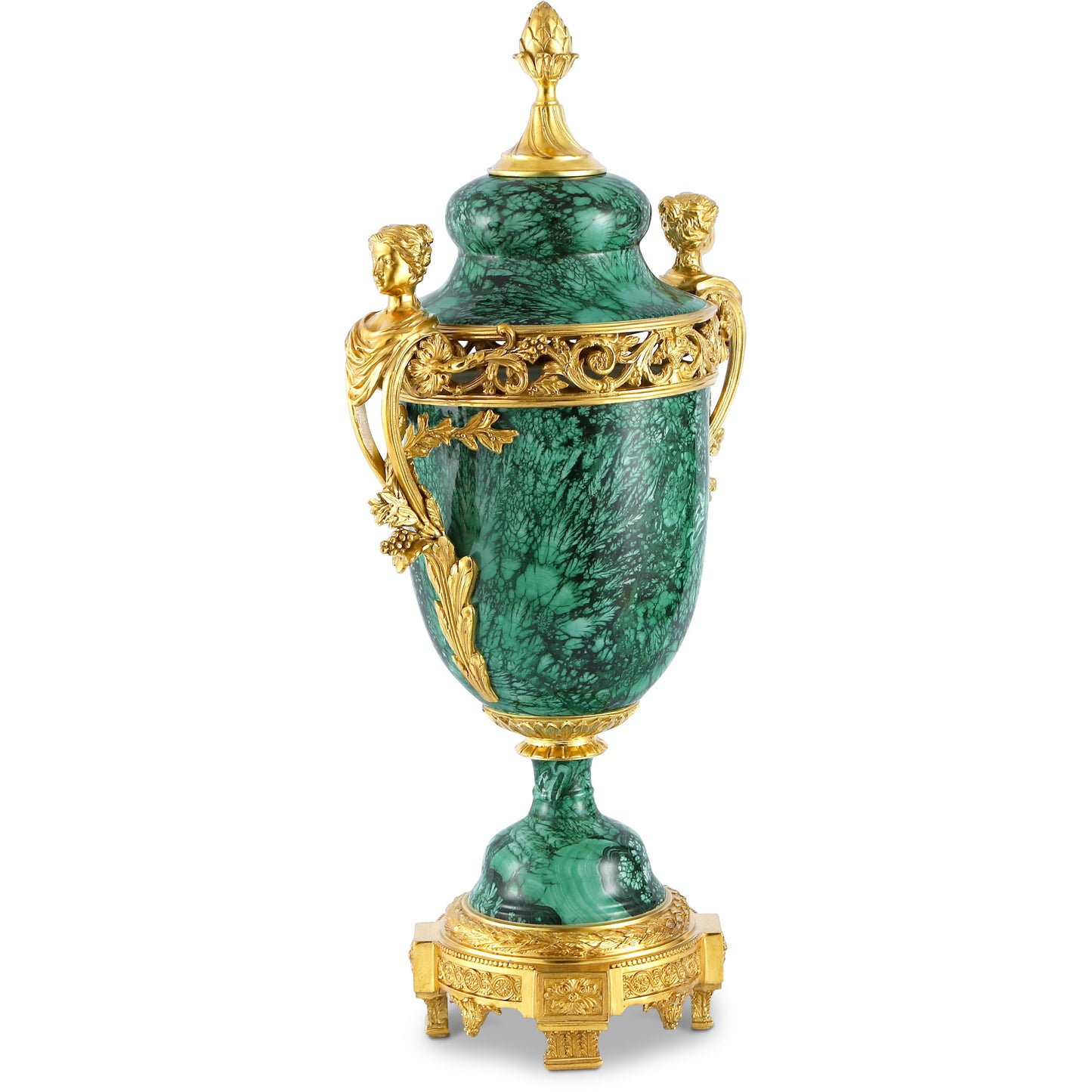 DECOELEVEN ™ Bronze and Porcelain Jar in Classic Green