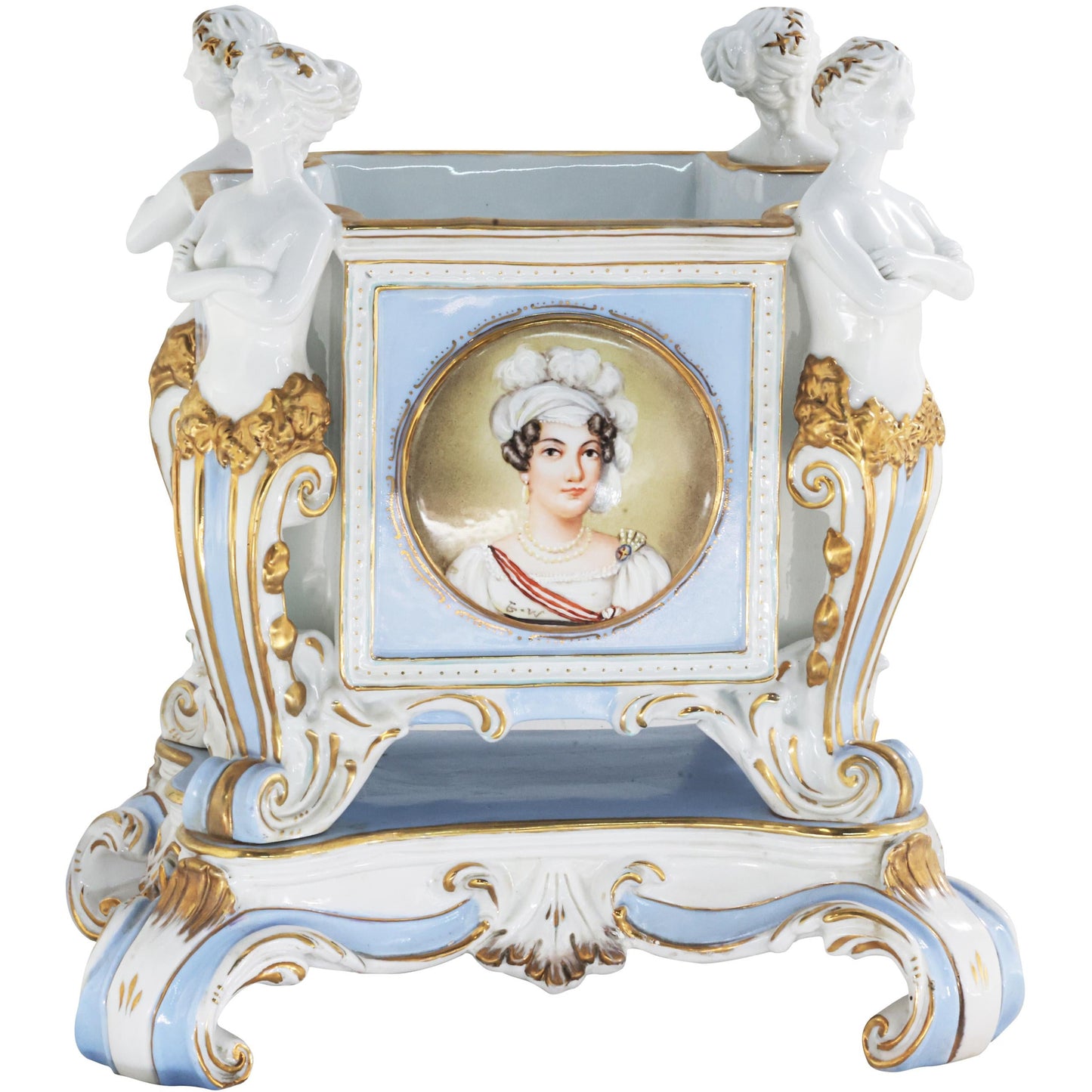 Four Mermaids Square Porcelain Bowl