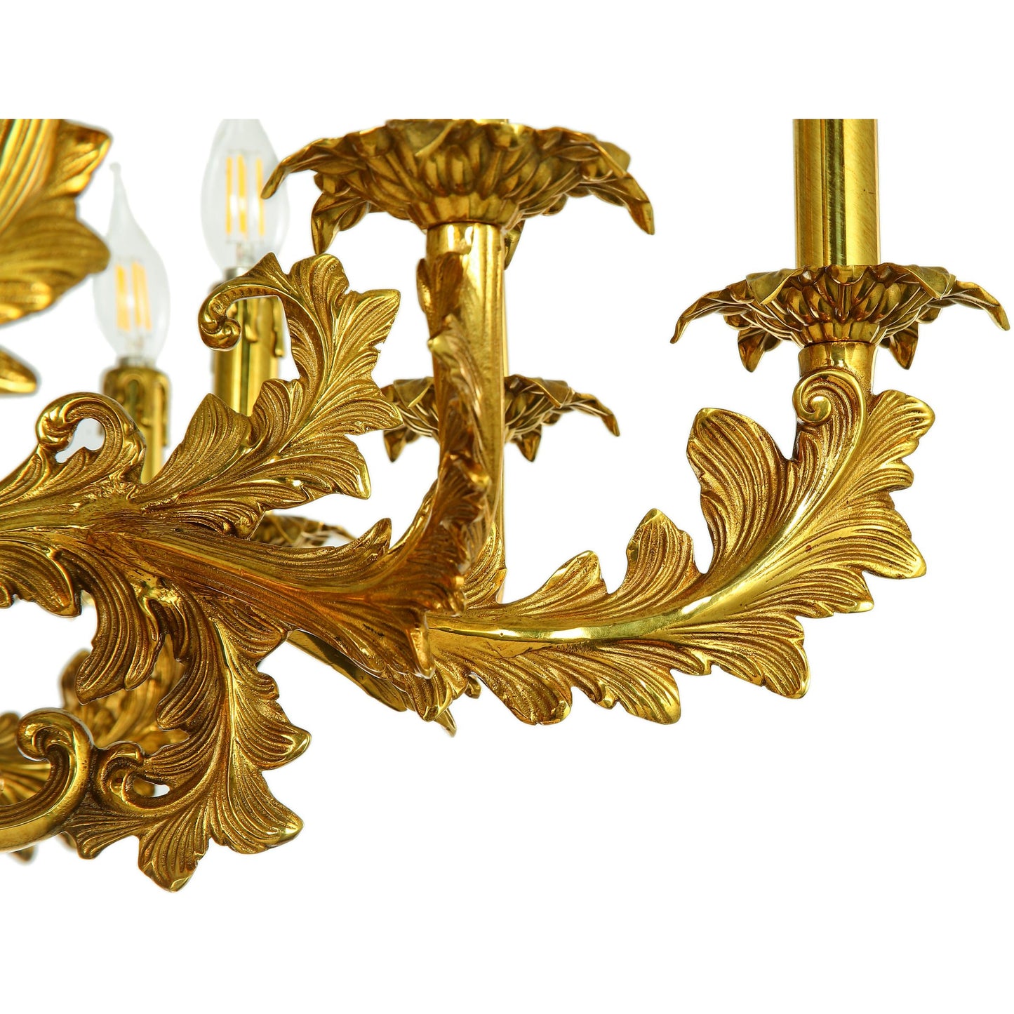Rococo Style Brass Chandelier
