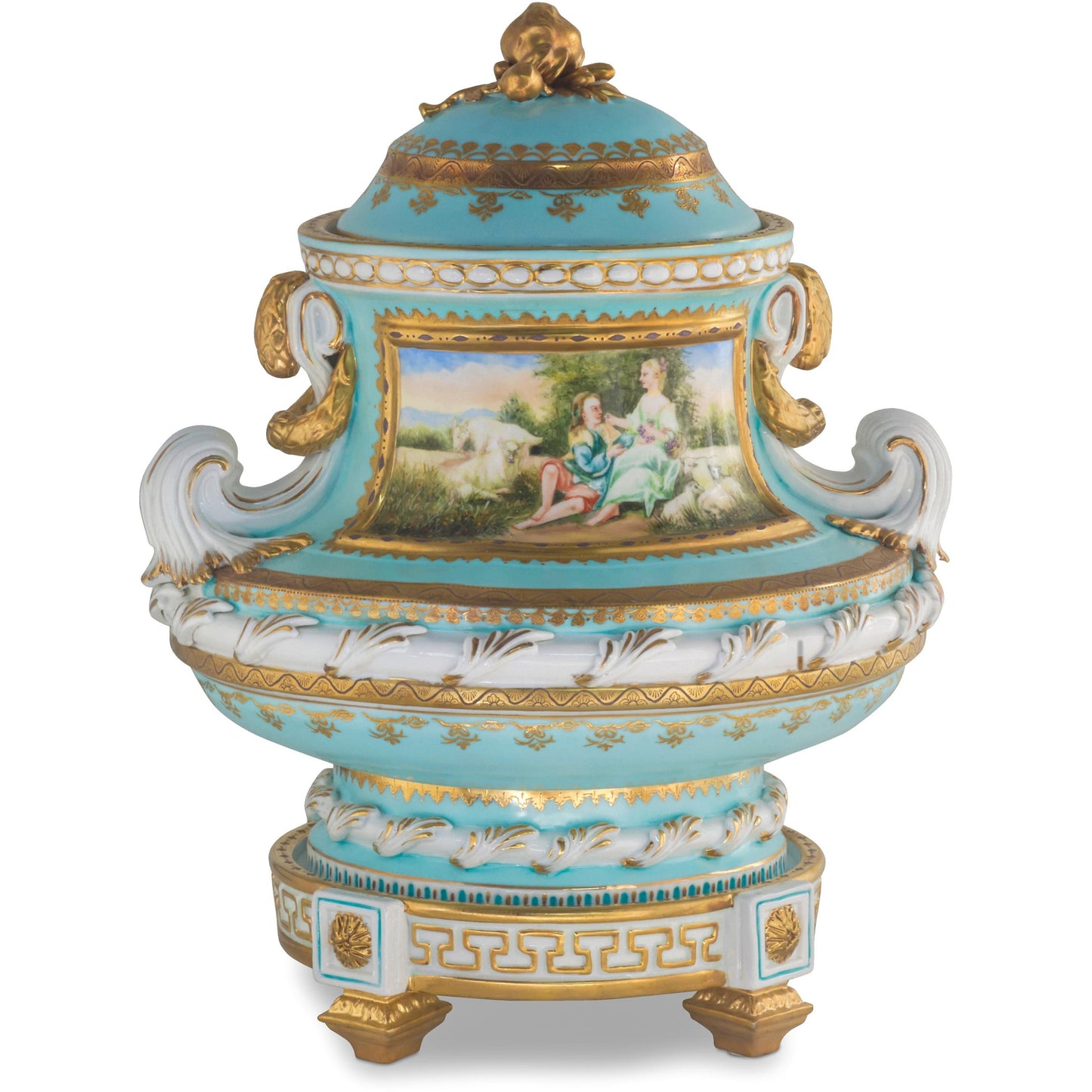 Hermosa Jarra de Porcelana Pintada a Mano
