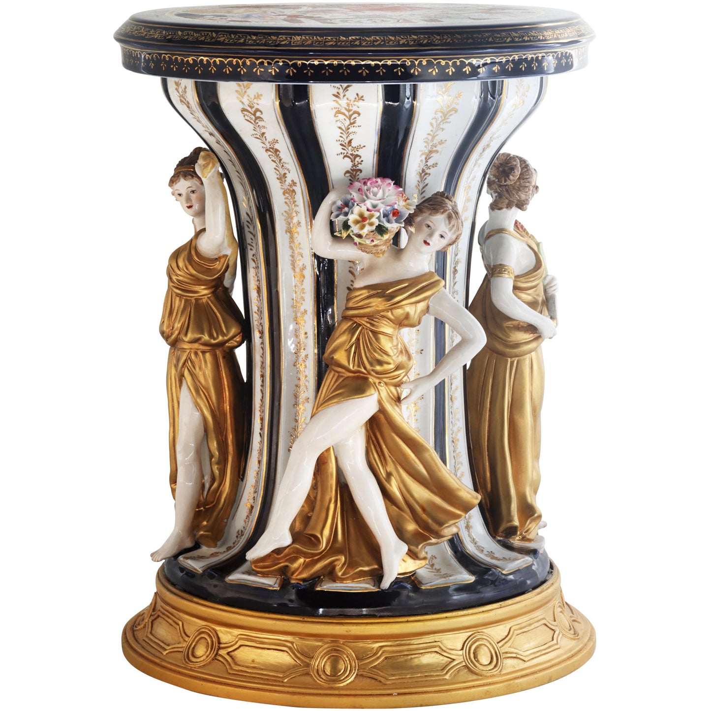 Three Muses Hand-painted Porcelain Chair