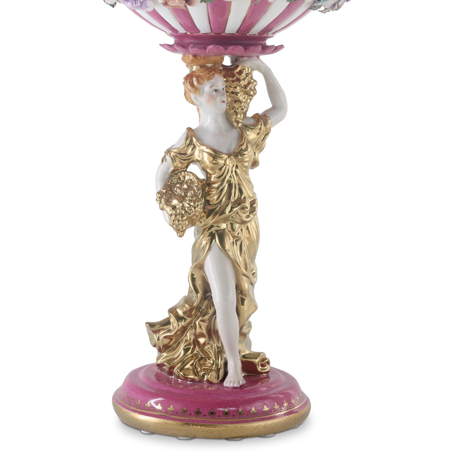 Porcelain Figurine Serving Bowl