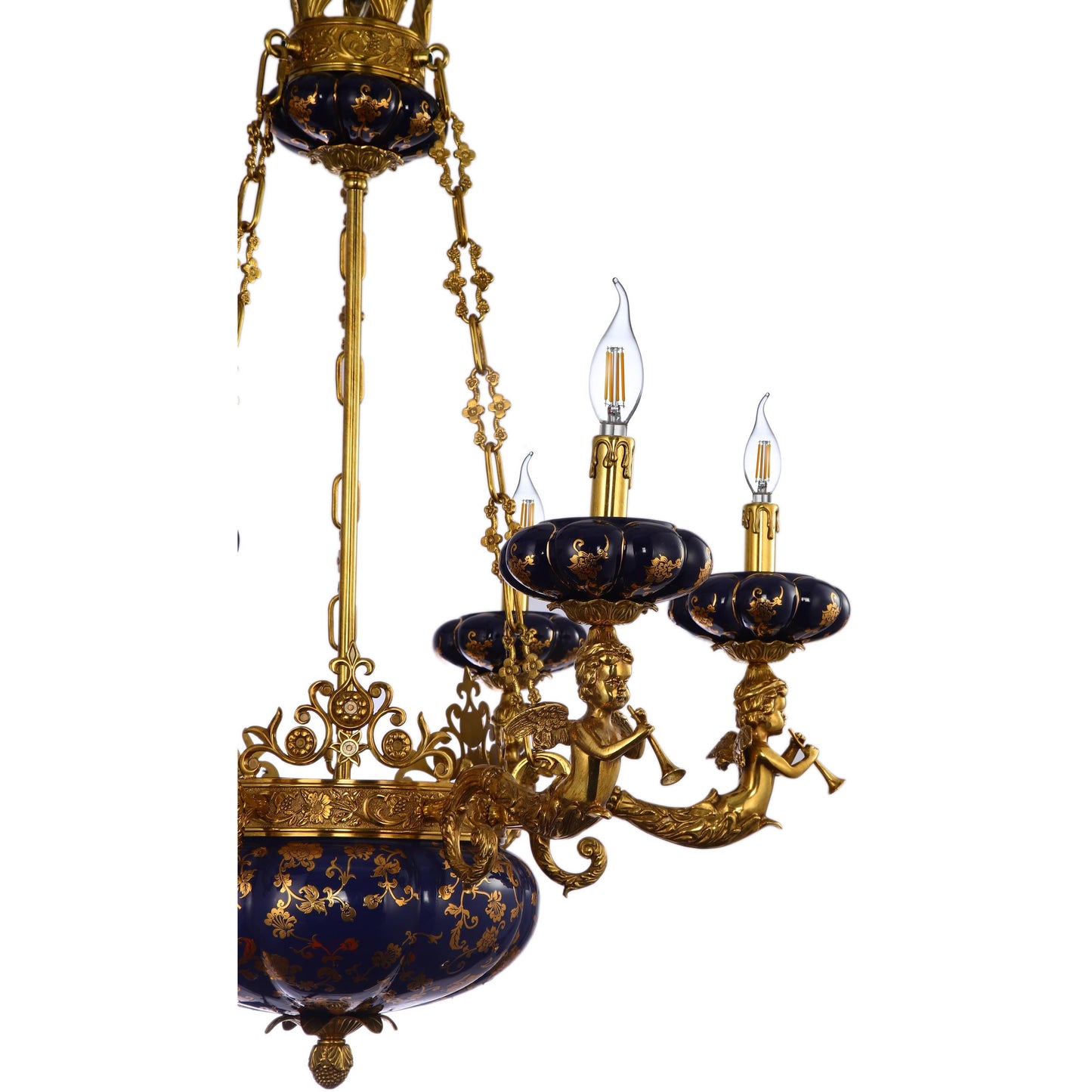 Louis XVI Style Cherub Chandelier