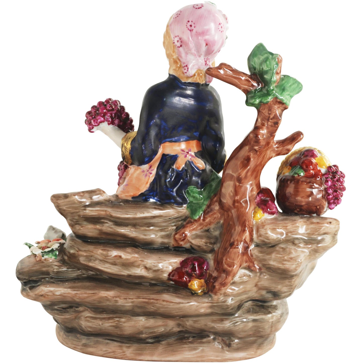 Lady Eating Grapes Porcelain Figurine