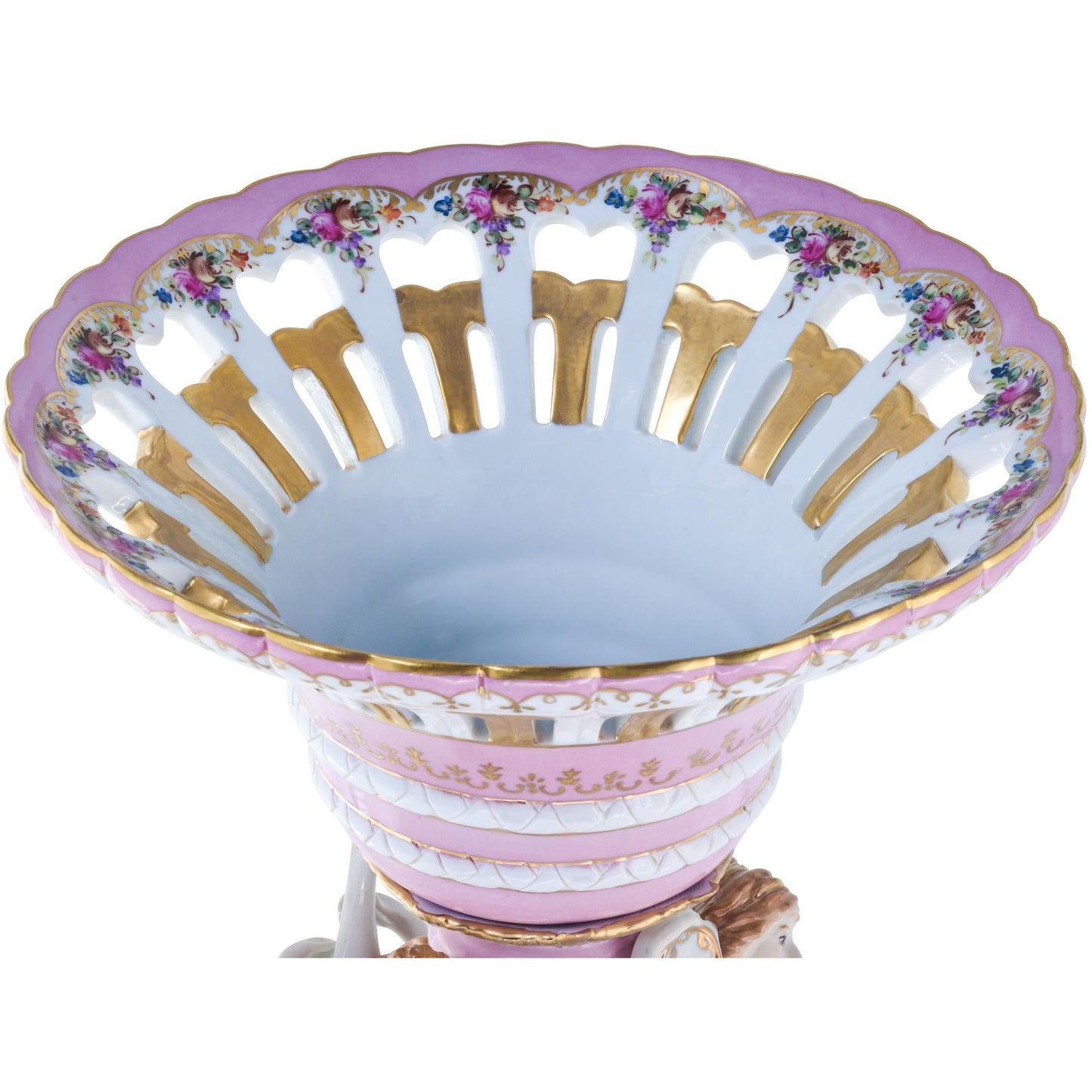 Hand-painted Rococo Style Porcelain Bowl With Three Muses