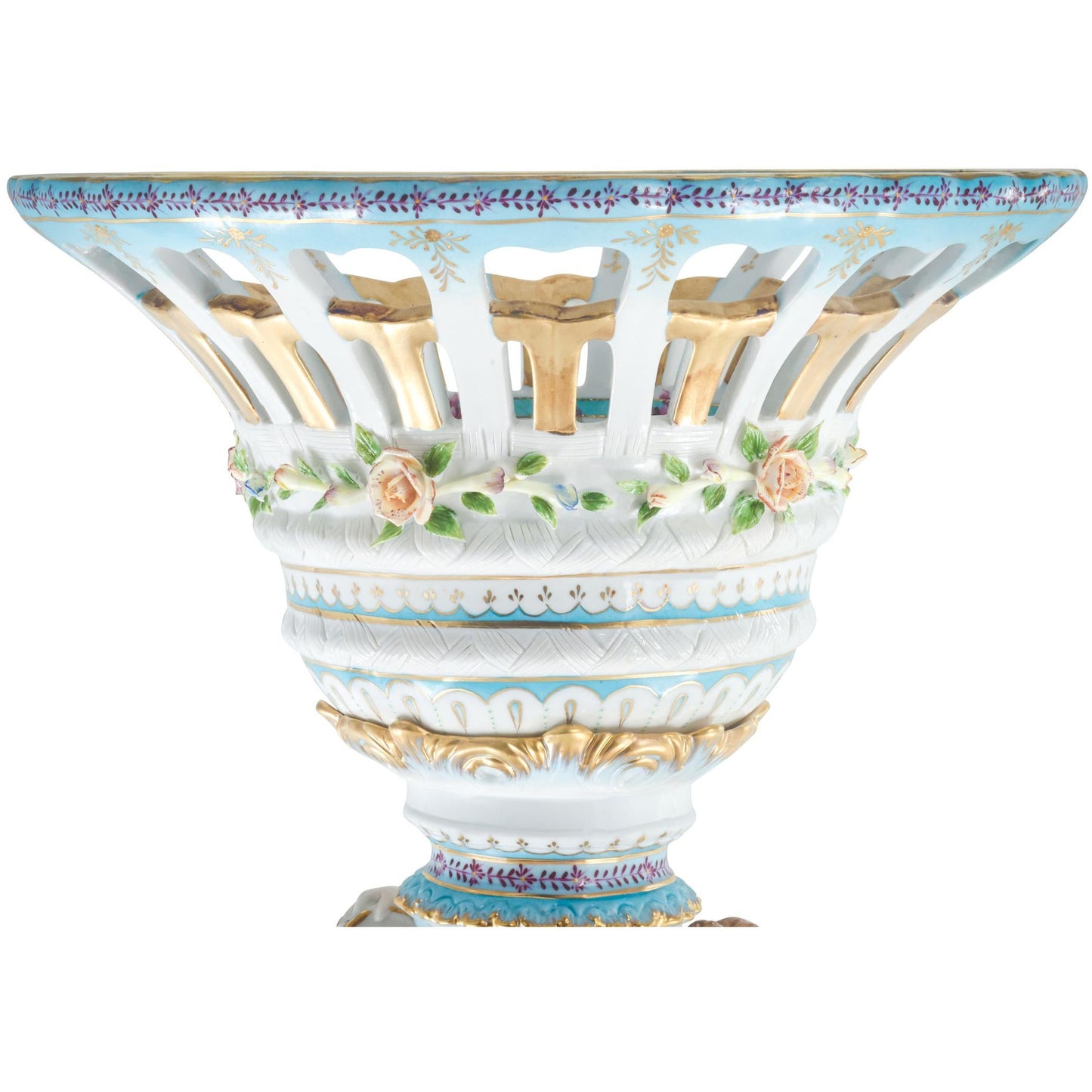 Hand-painted Rococo Style Porcelain Bowl With Three Muses