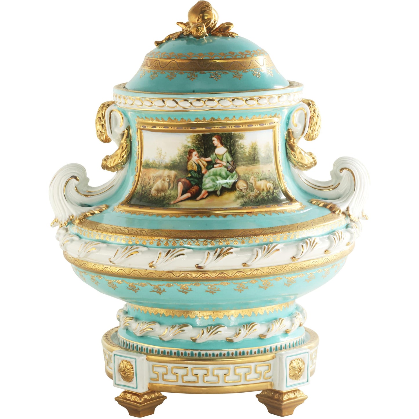 Hermosa Jarra de Porcelana Pintada a Mano