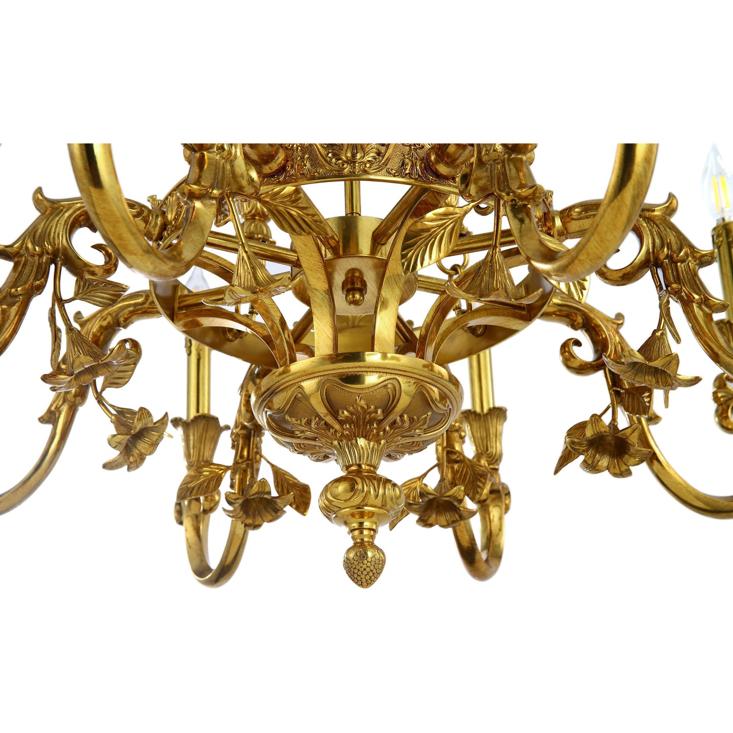 Floral Brass Chandelier